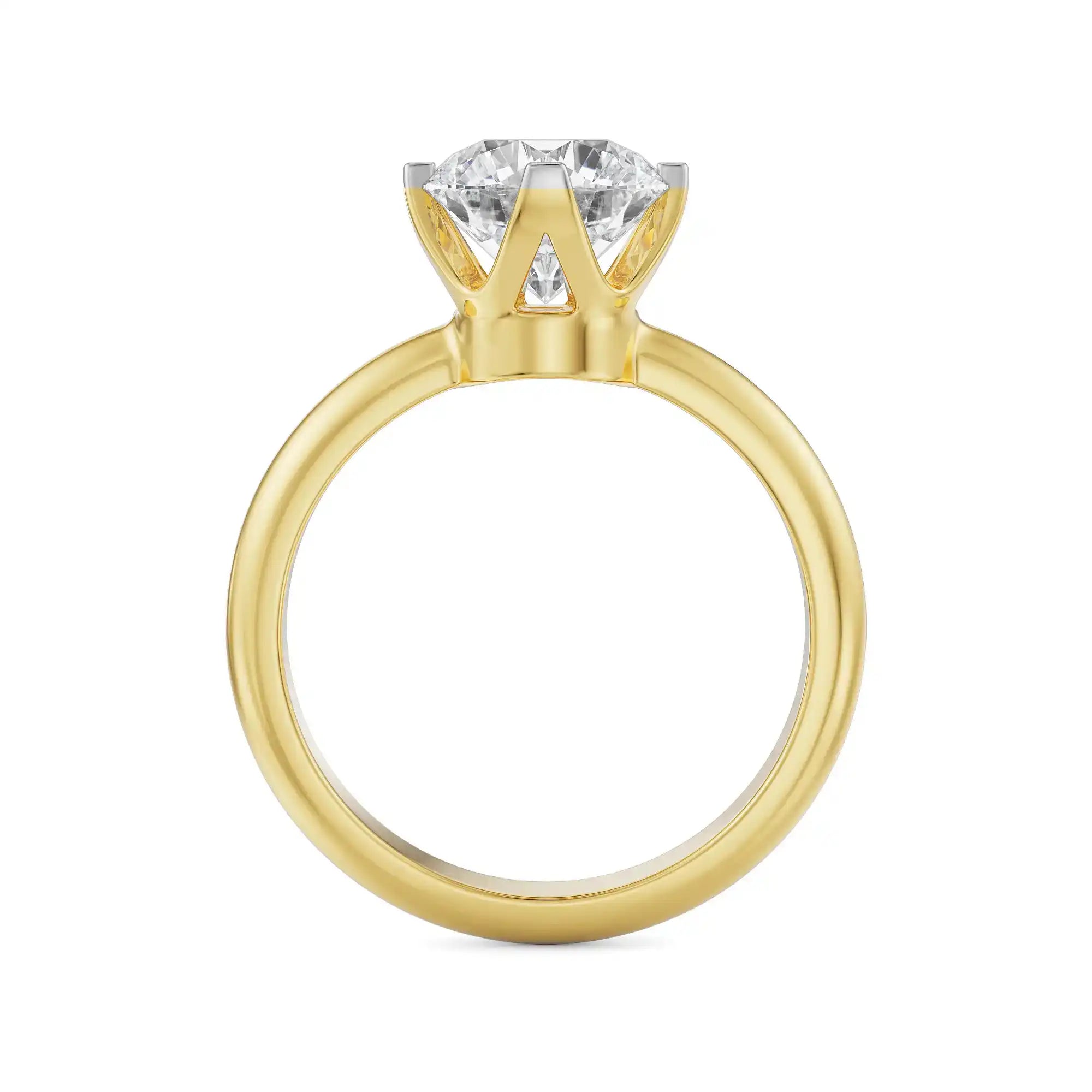 1.5 CT Classic Solitaire Ring Side View