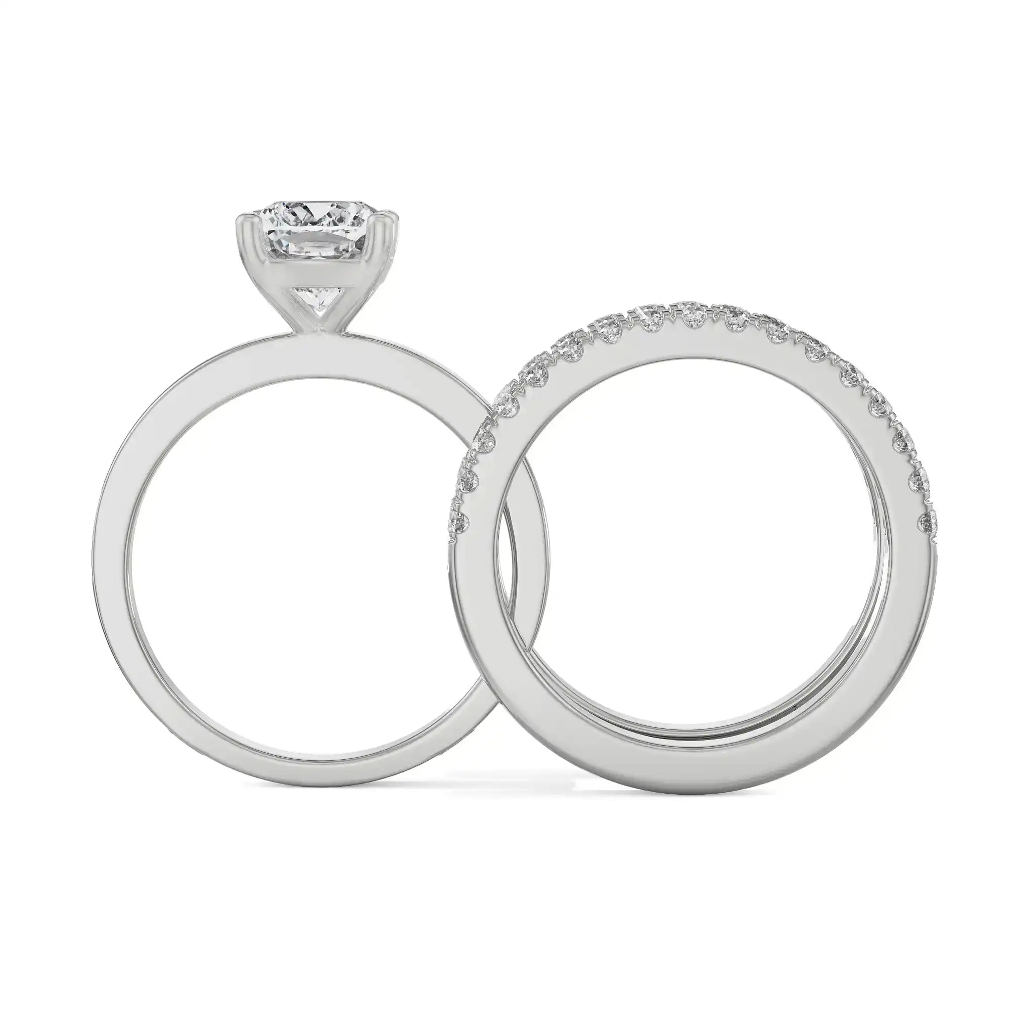 1.5 CT Cushion Cut Engagement Ring Side View