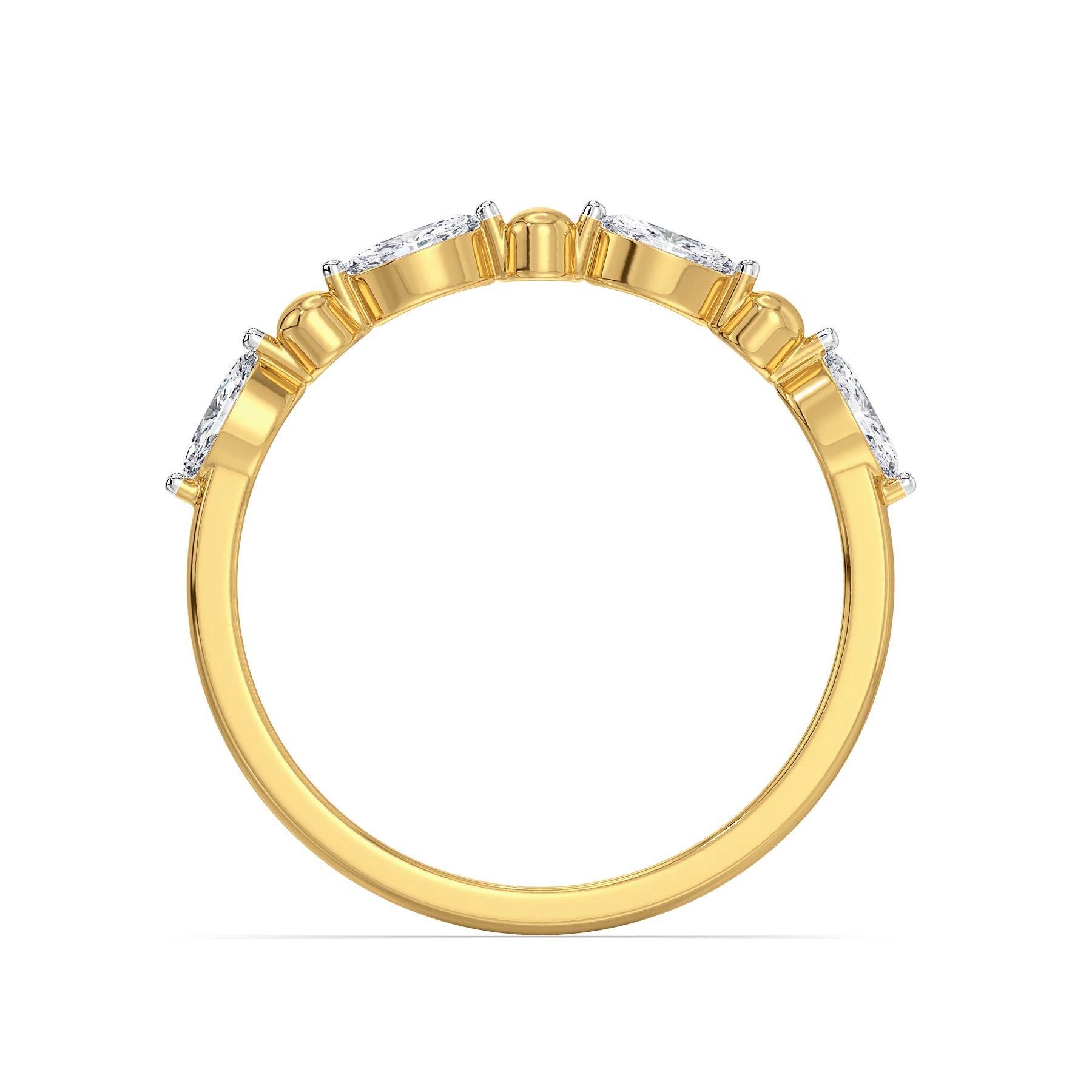 Marquise Airy Lab Grown Diamond Band - back view