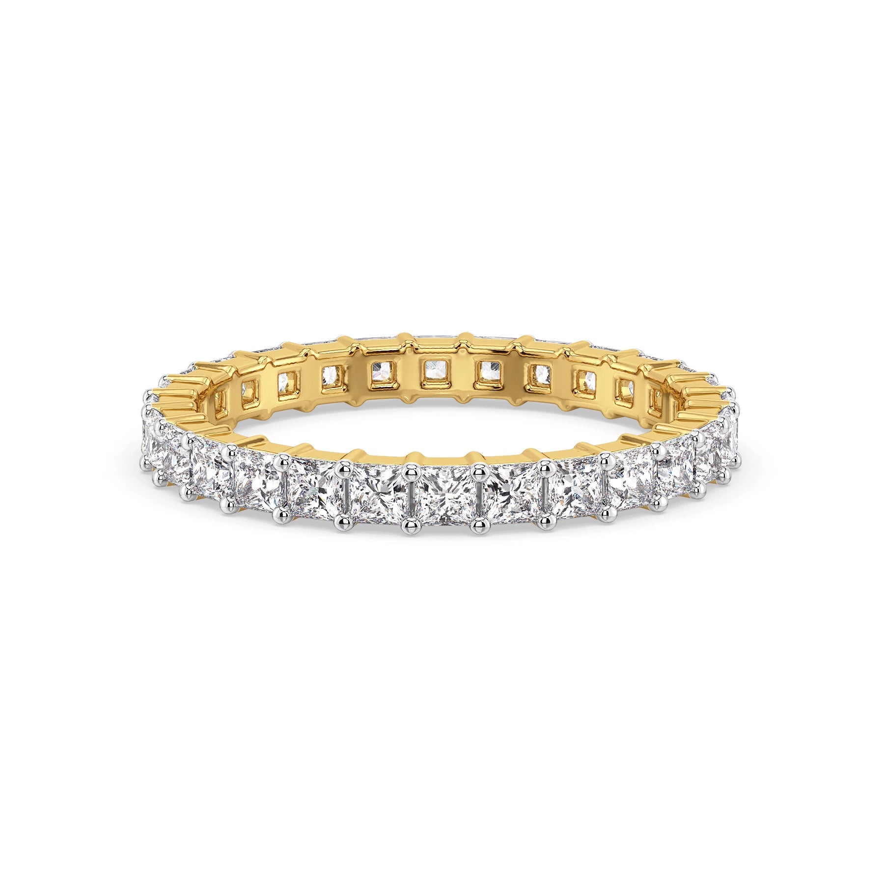 Princess Cut Eternity Lab Grown Diamond Band - front view