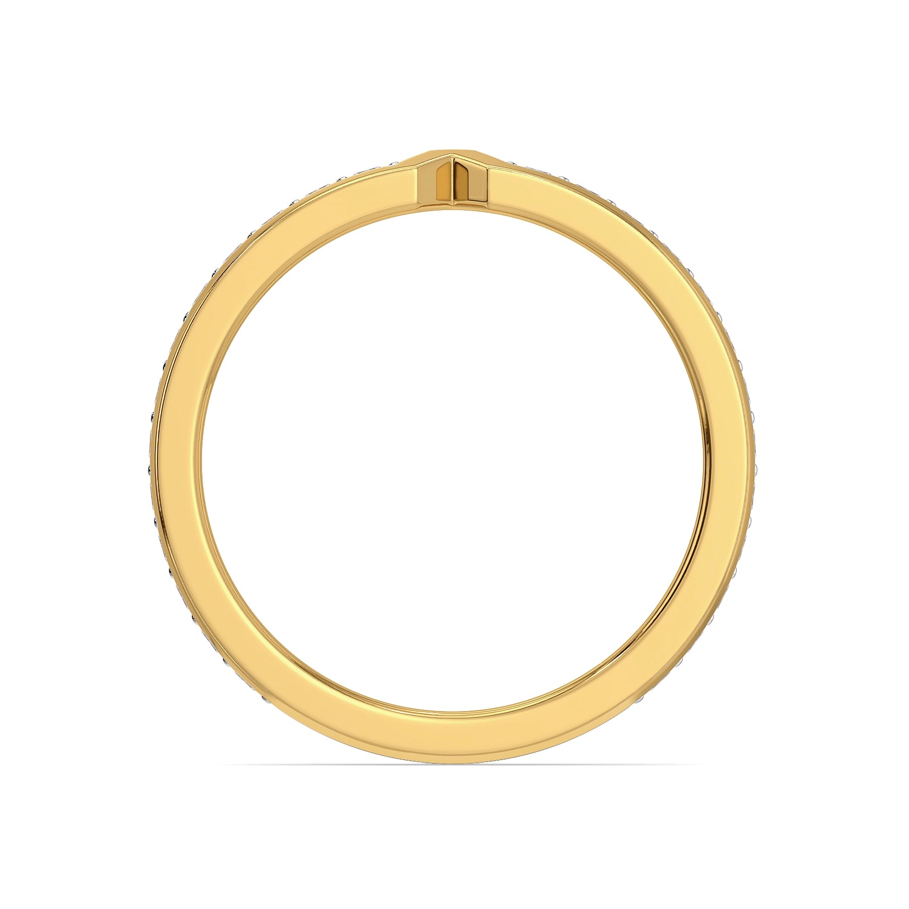 Princess Cut Sleek Lab Grown Diamond Band - back view