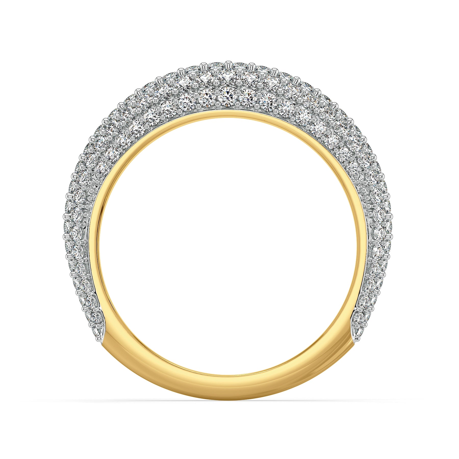 Clustered Ivana Lab Grown Diamond Band - back view