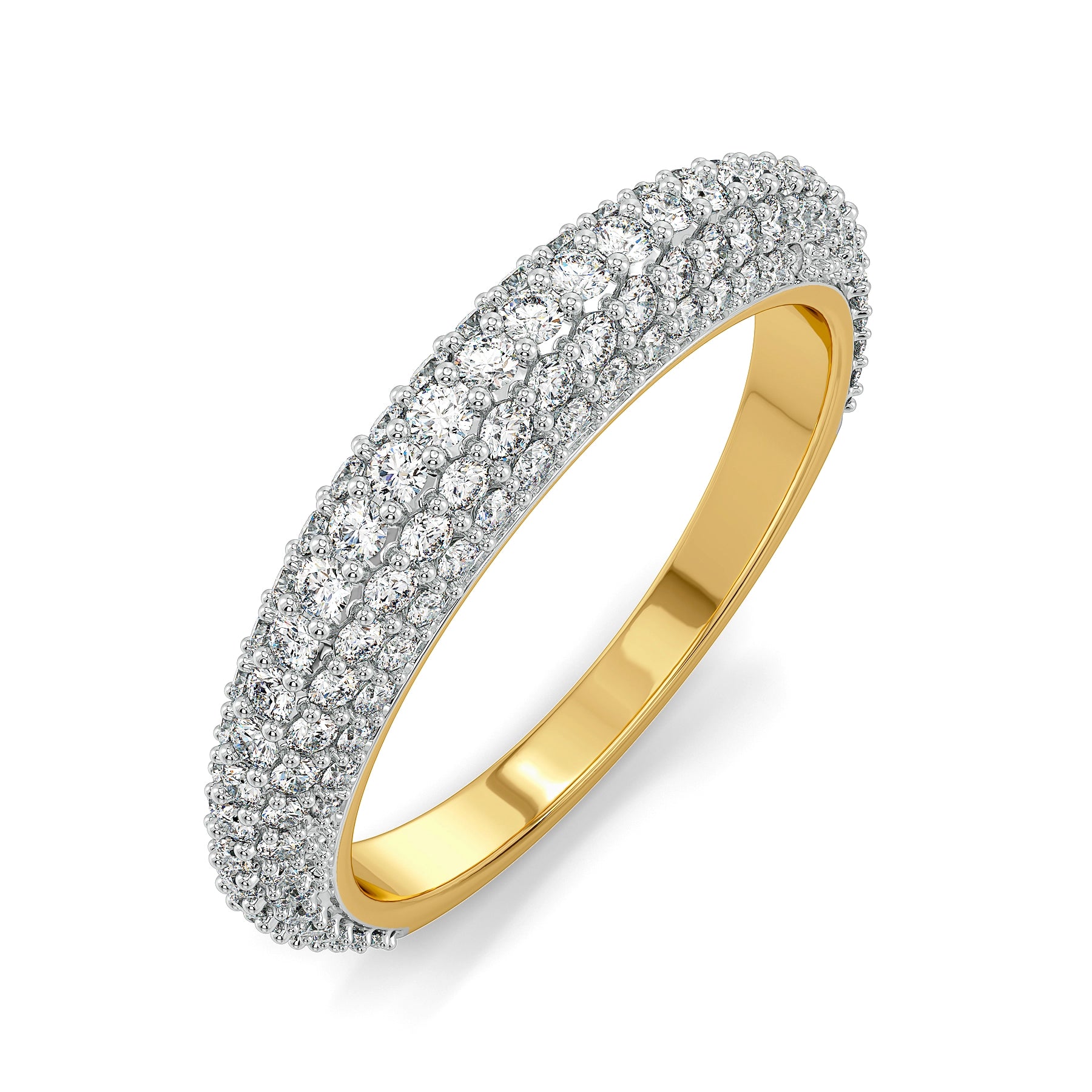 Clustered Ivana Lab Grown Diamond Band - top view