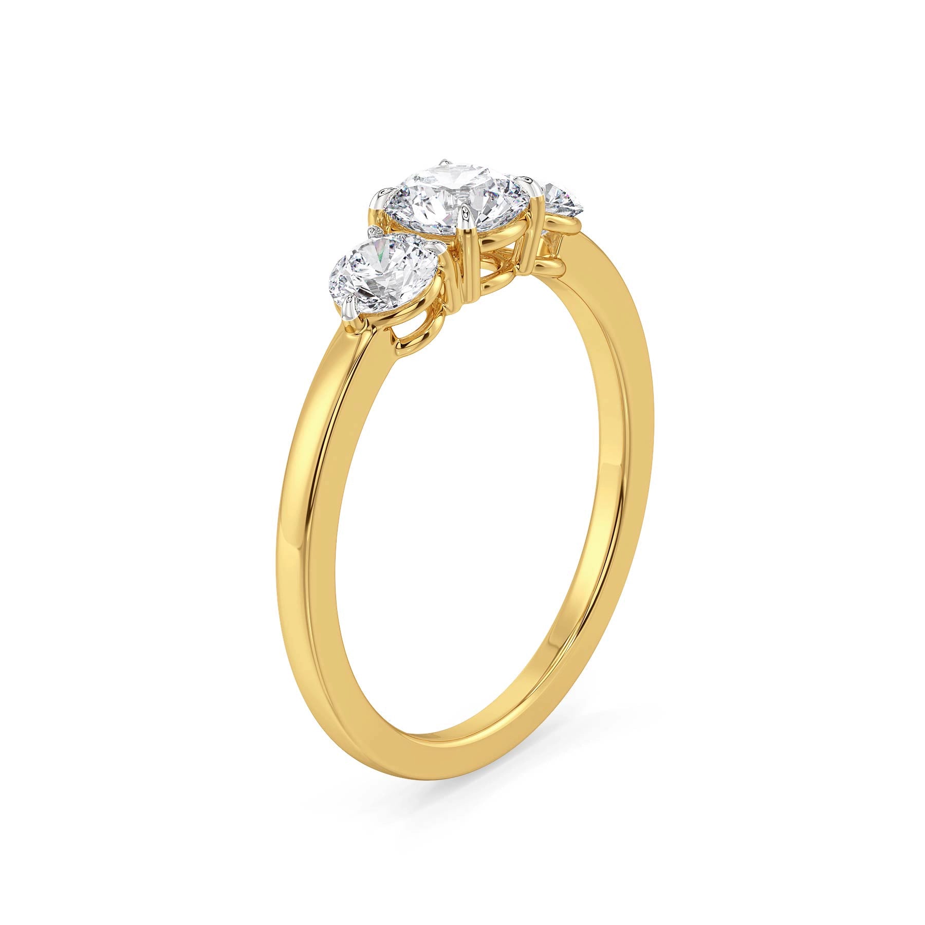 Eterna Trio Lab Grown Diamond Ring - side view