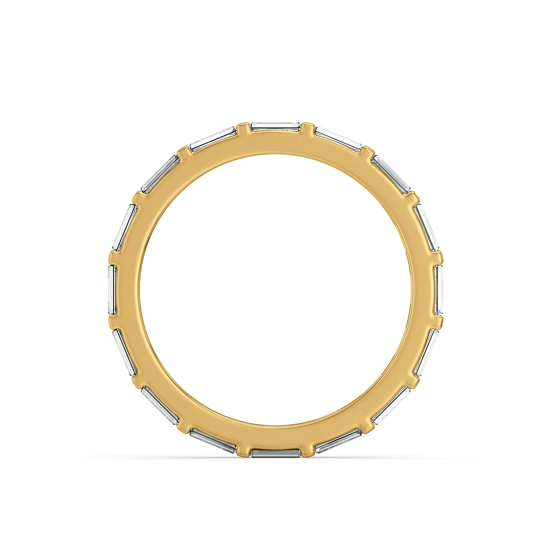 Regal Baguette Eternity Lab Diamond Ring - back view