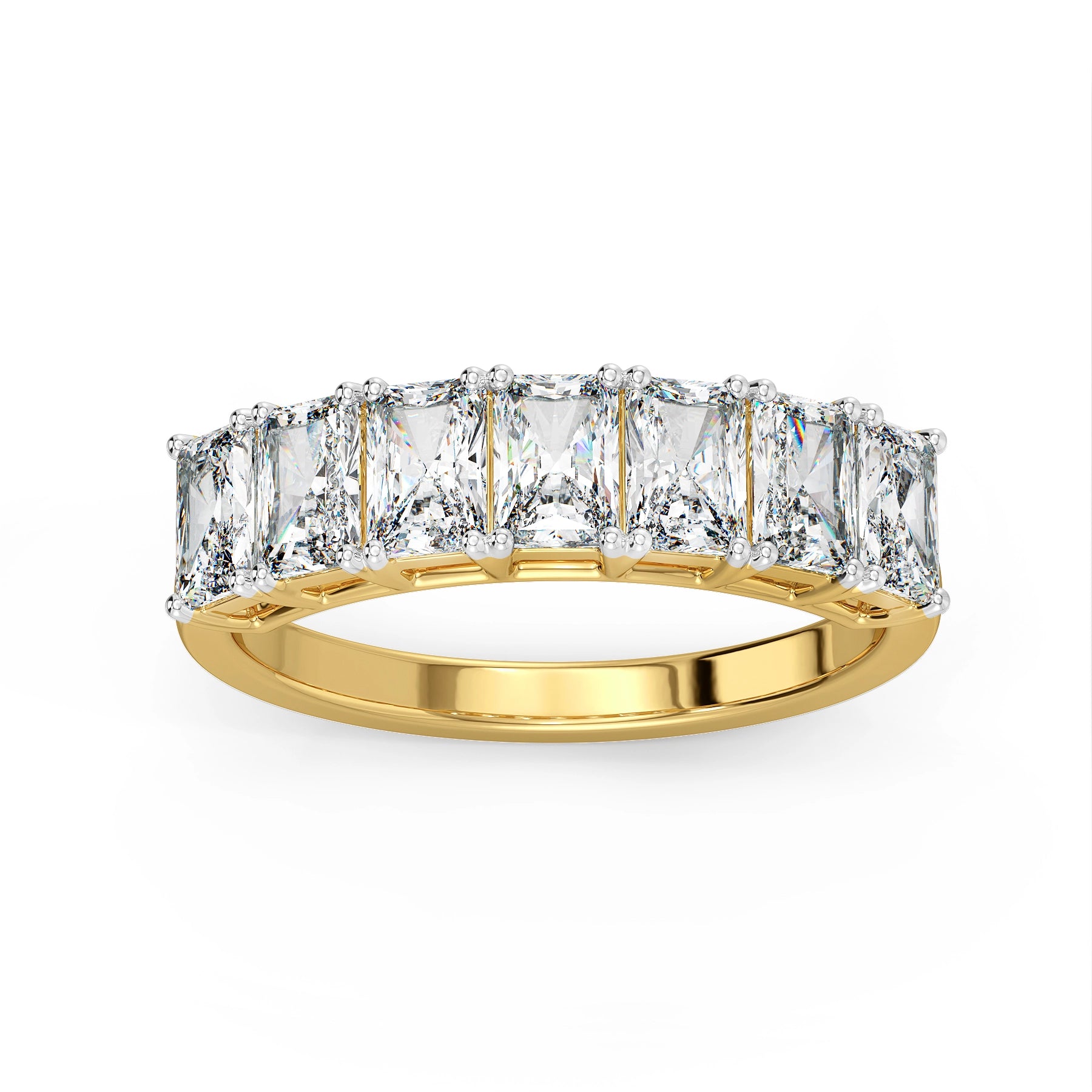 Grandeur Radiant Lab Diamond Ring - perspective view