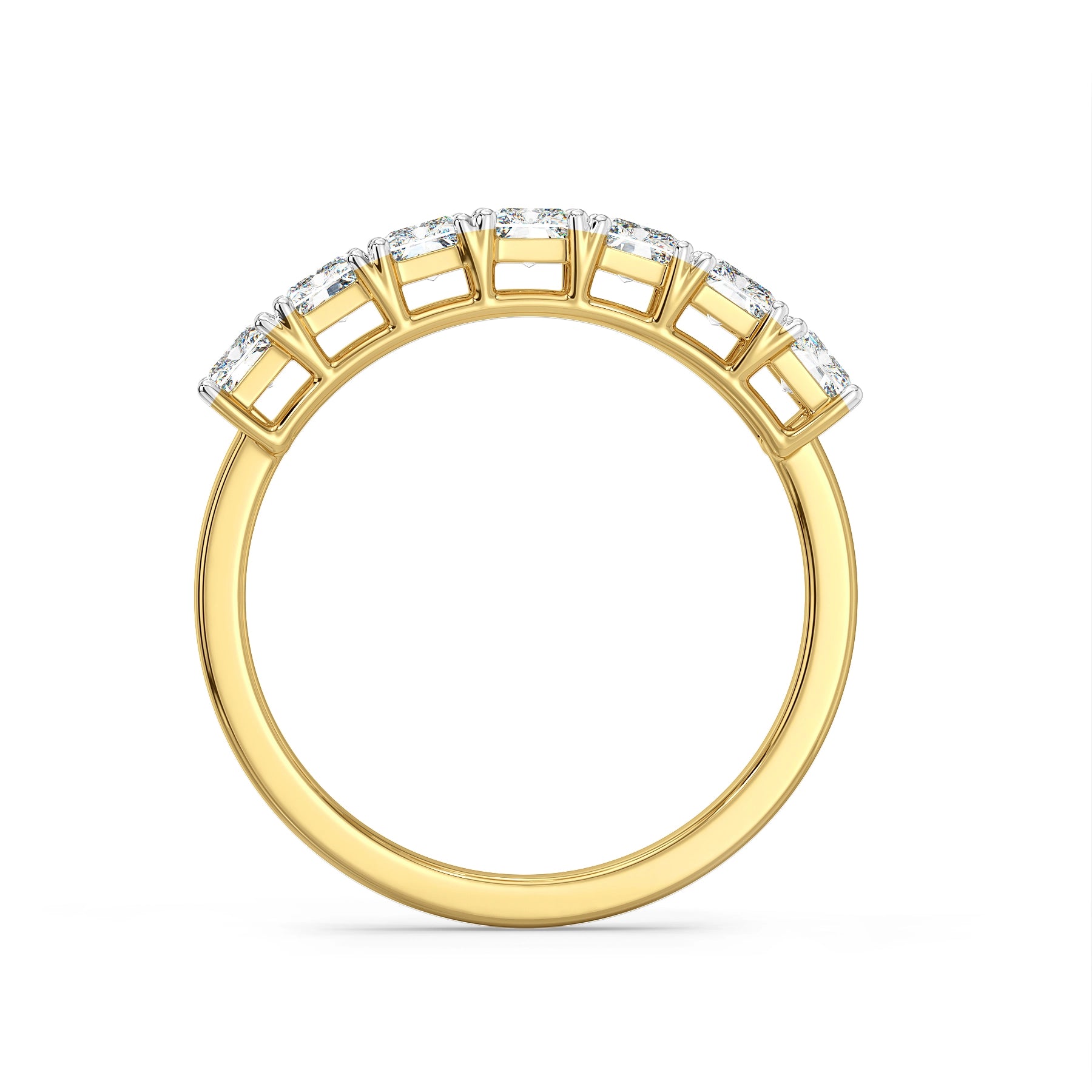 Grandeur Radiant Lab Diamond Ring - back view