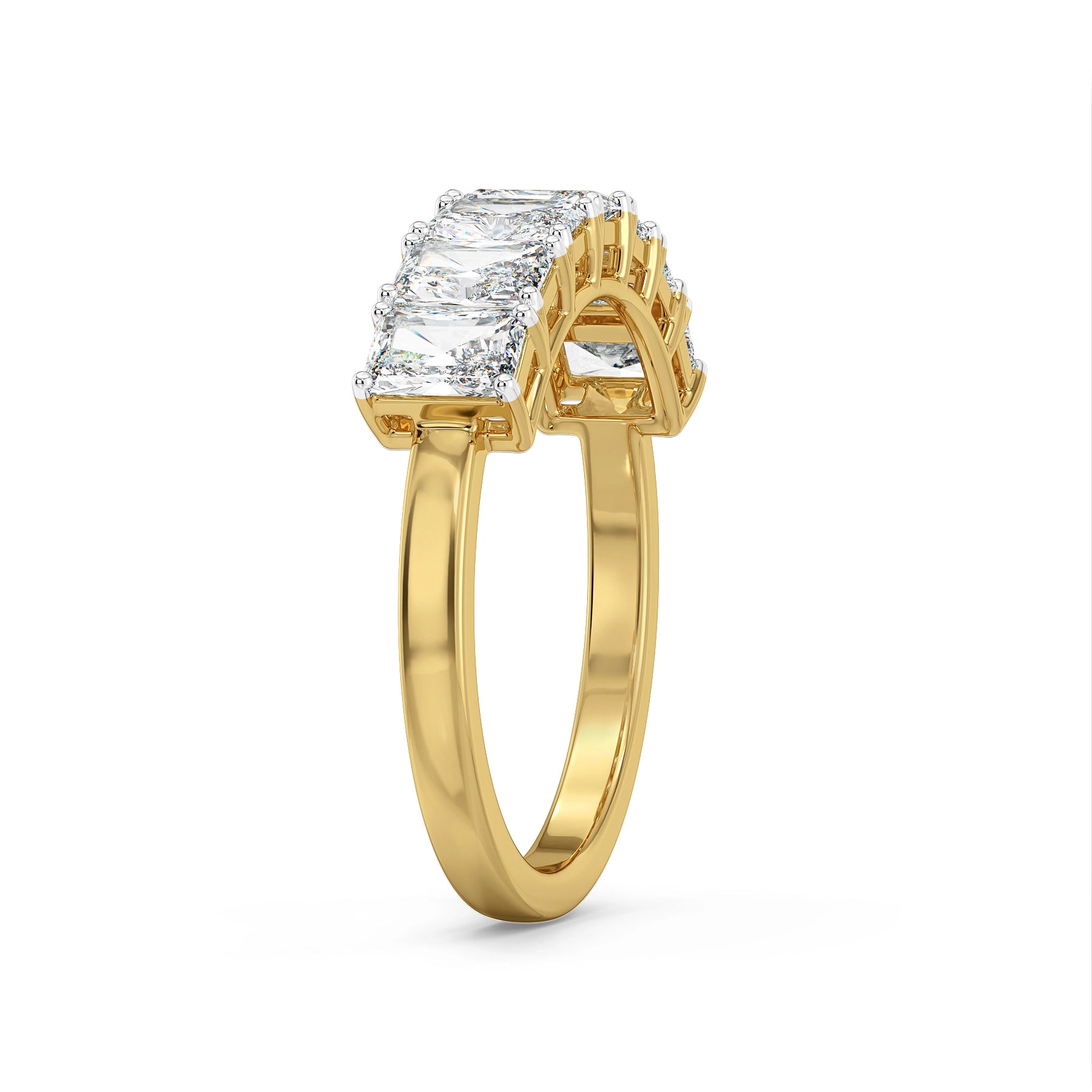 Grandeur Radiant Lab Diamond Ring - side view