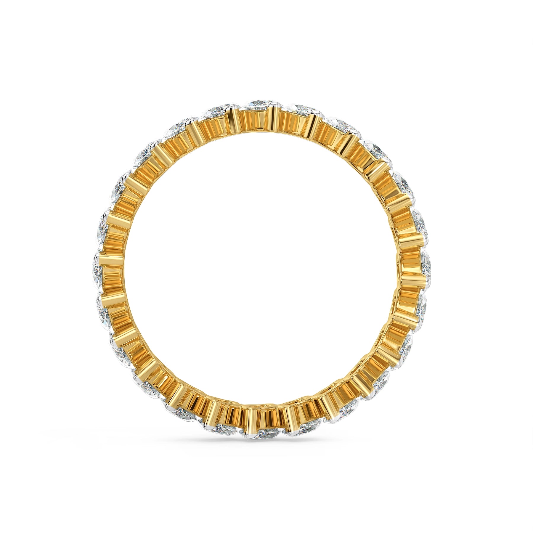 Marquise Eternity Lab Diamond Ring - back view