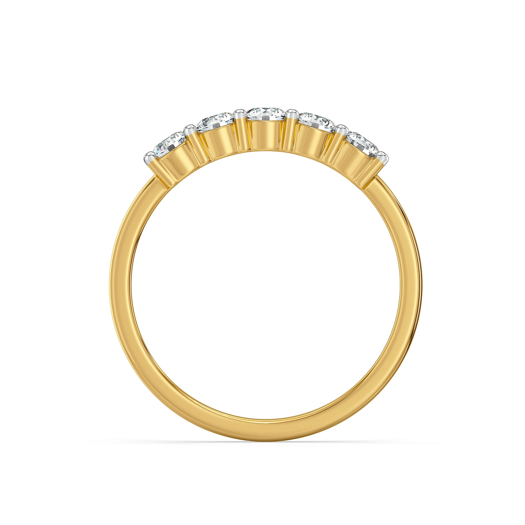 Golden Glow Quintet Lab Diamond Ring - back view