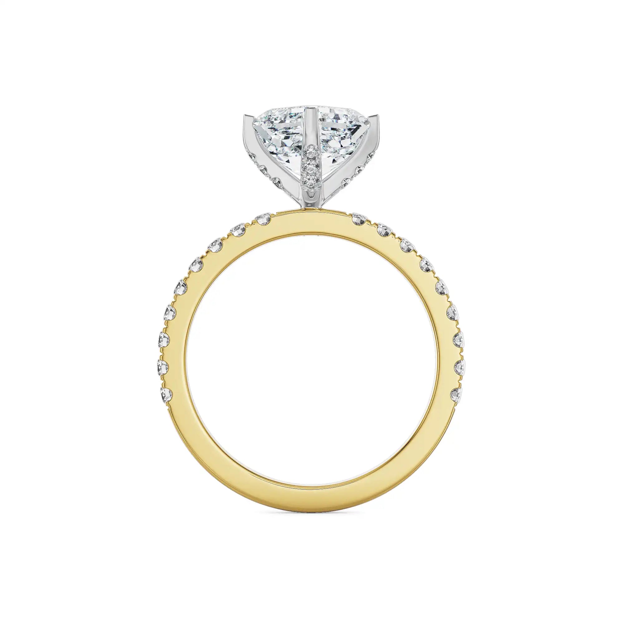 1 CT Asscher Diamond Ring Side View