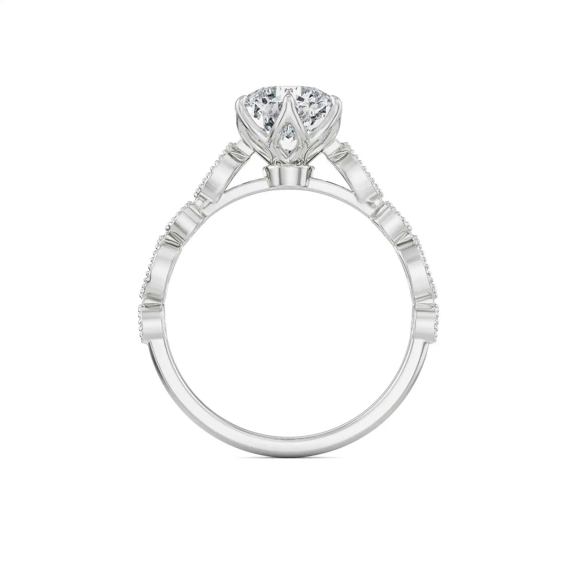 2 CT Kathie Diamond Ring Side View