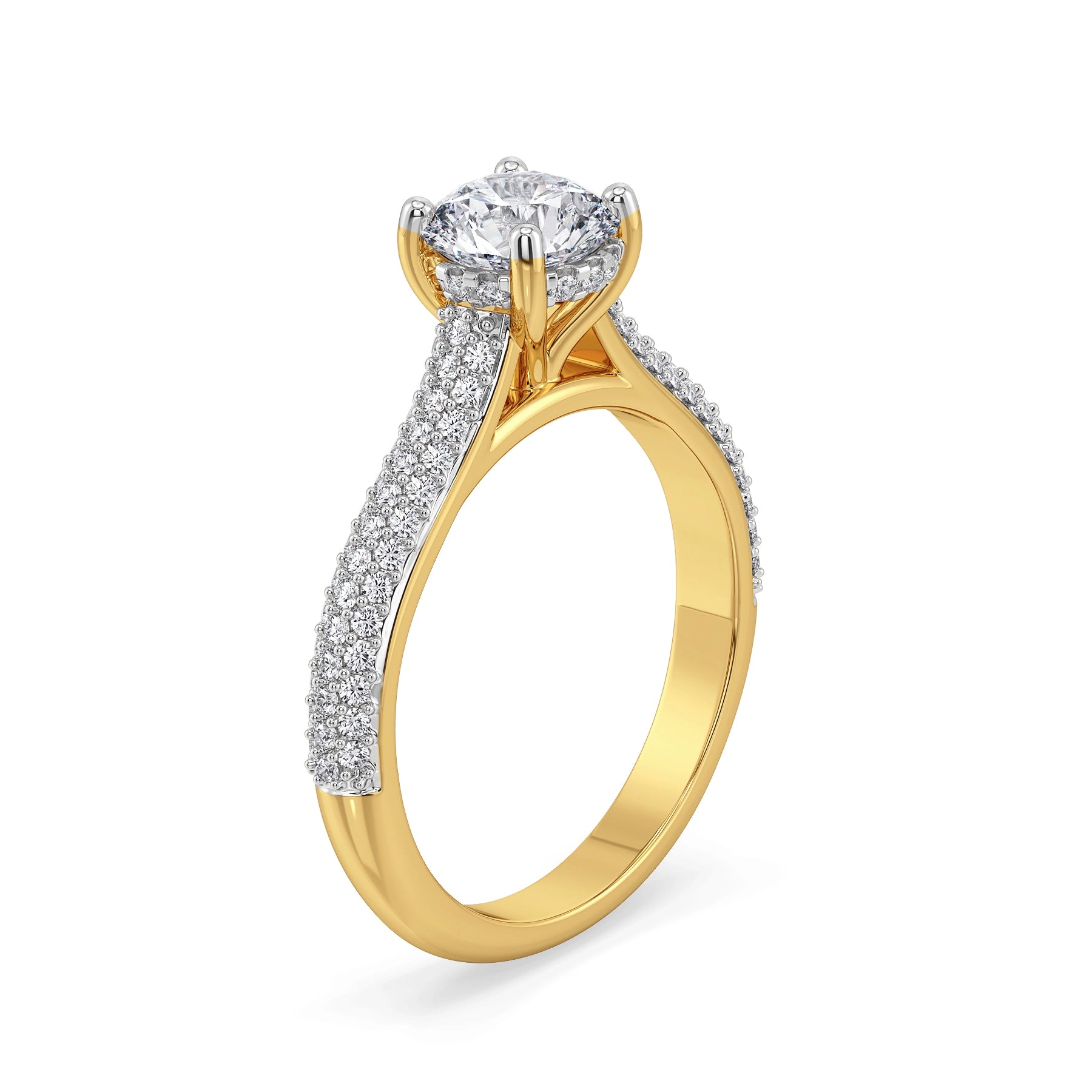 Jiva Timeless Lab Grown Diamond Ring - Side view