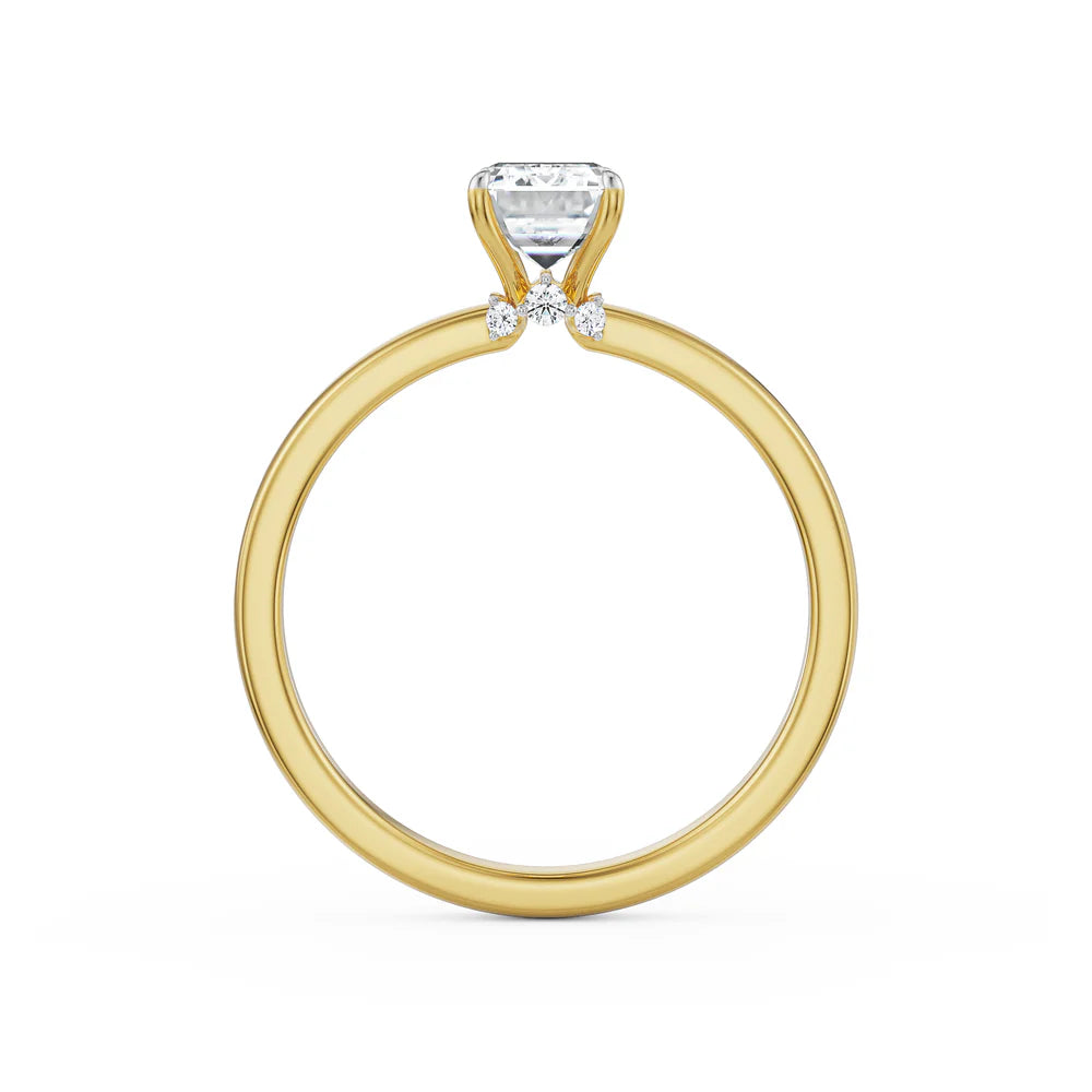 1 CT Emerald Lab Grown Diamond Solitaire Ring 9KT