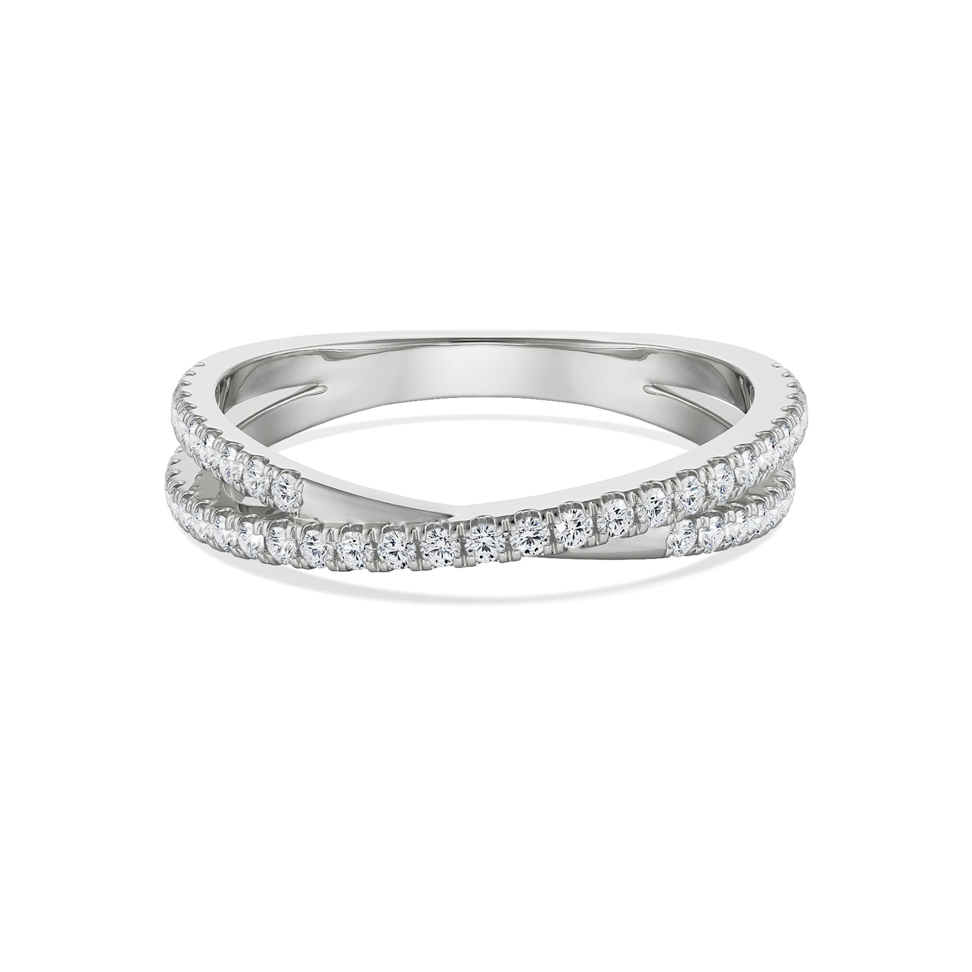 Crossover Diamond Band Front view