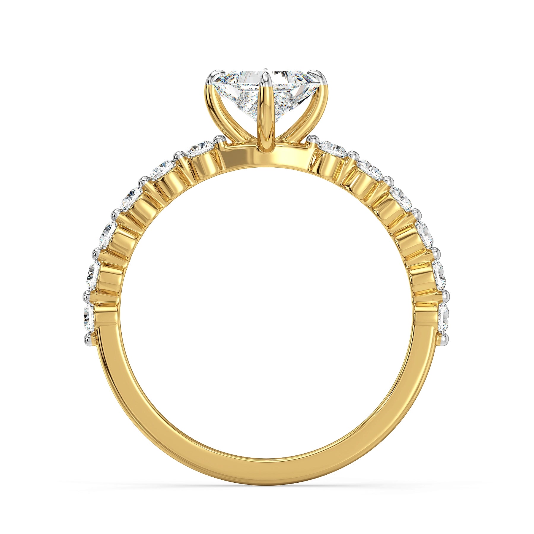 Josie Princess Cut Lab Grown Diamond Ring- Back view