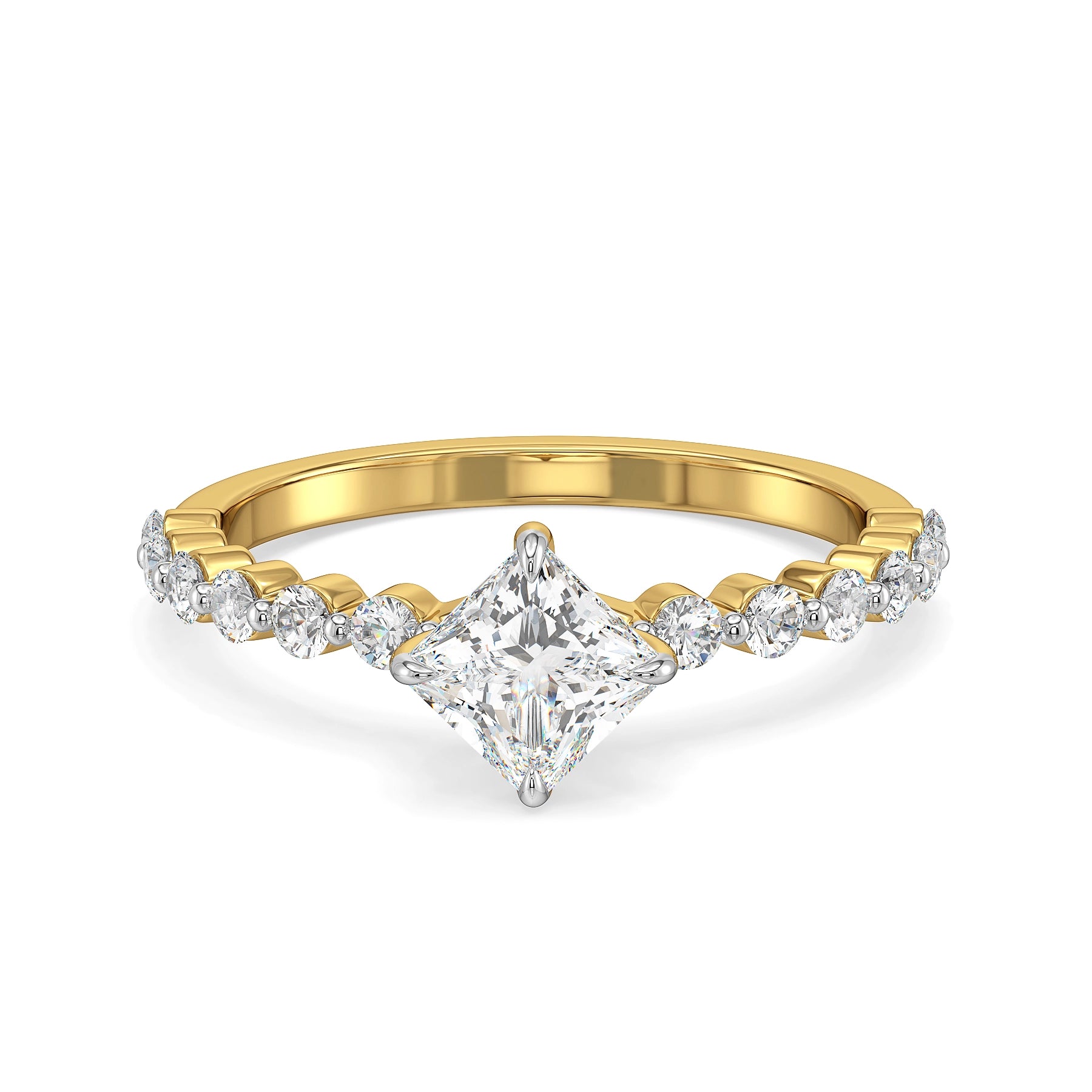 Josie Princess Cut Lab Grown Diamond Ring - Front View