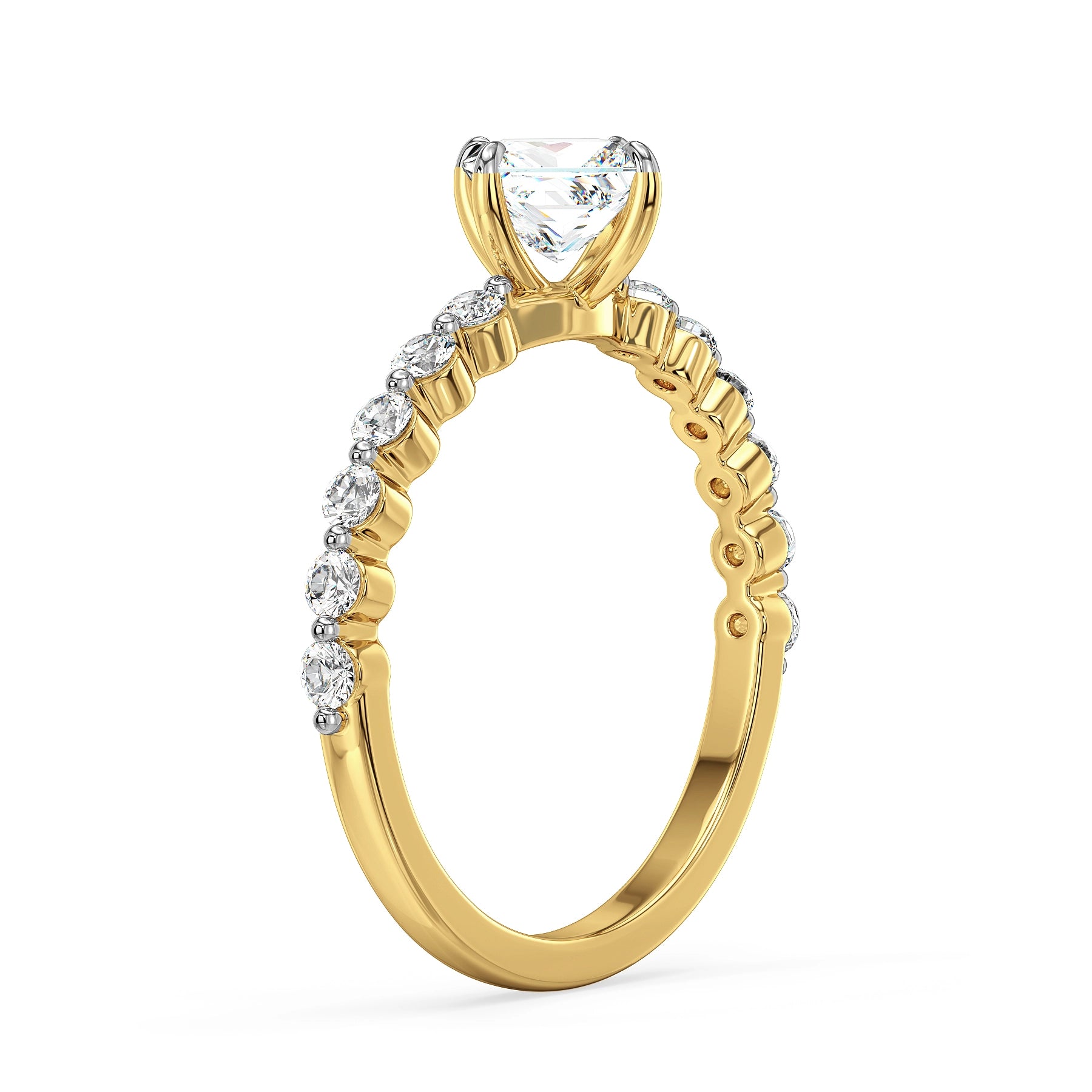 Josie Princess Cut Lab Grown Diamond Ring - Side view