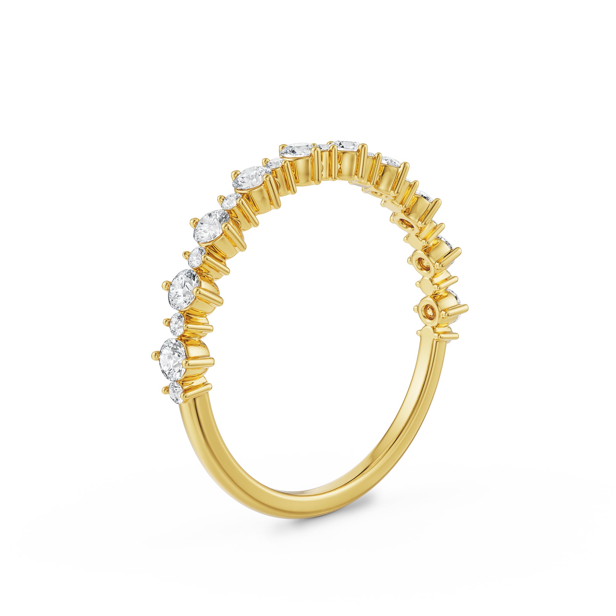 Wavy Diamond Band Right View