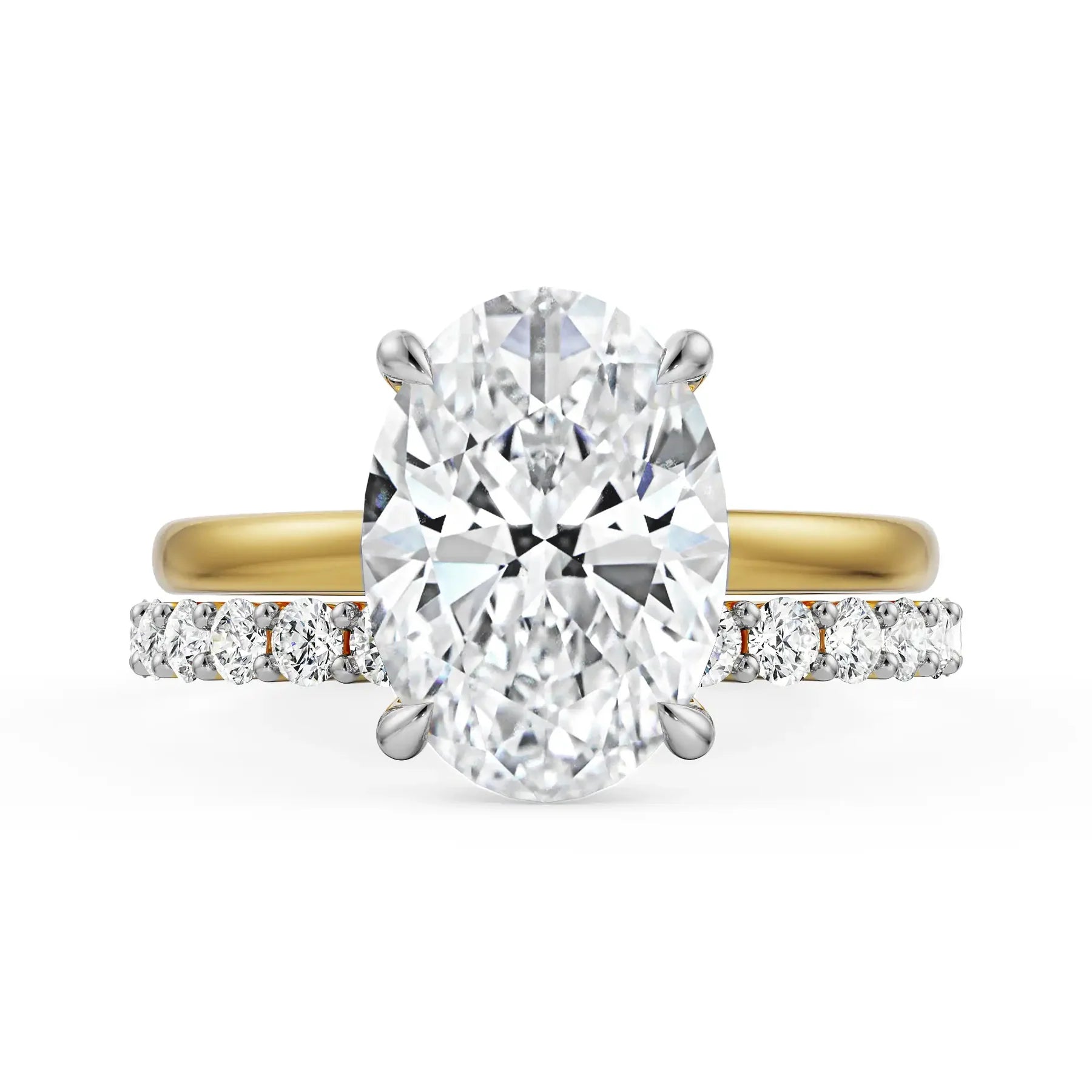 Oval Bridal Lab Grown Diamond Ring Set_in_stock