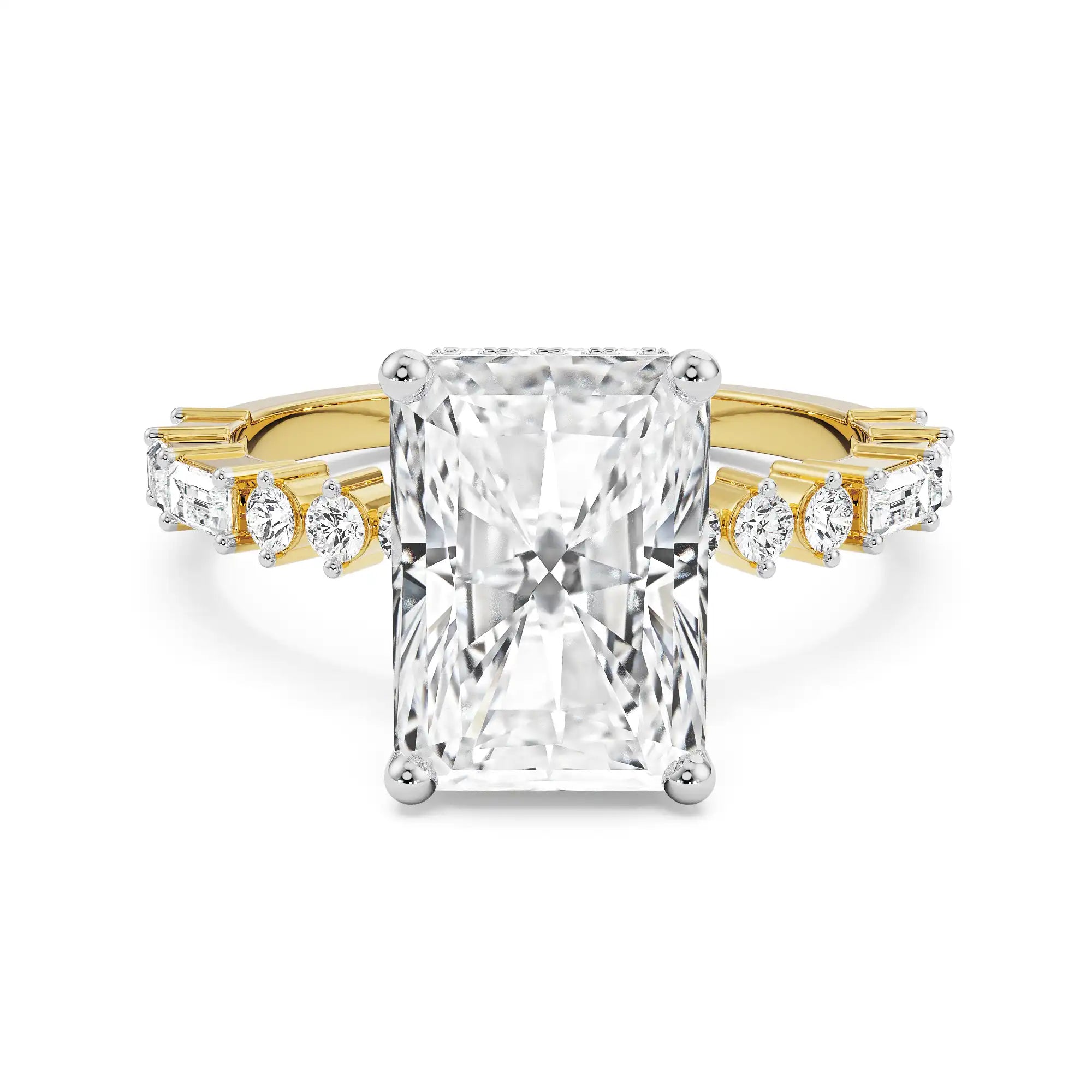Buy Saira Radiant Lab Diamond Engagement Ring Online At Emori