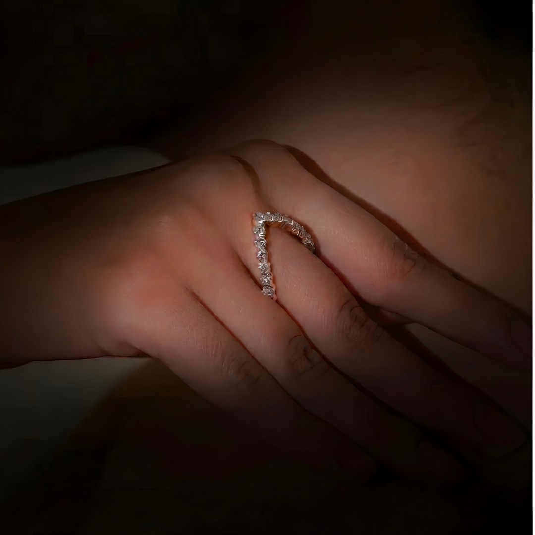 Minimalist V Lab Grown Diamond Band
