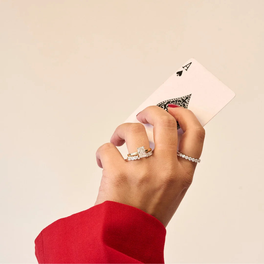 Emerald Round Lab Grown Diamond Eternity Band