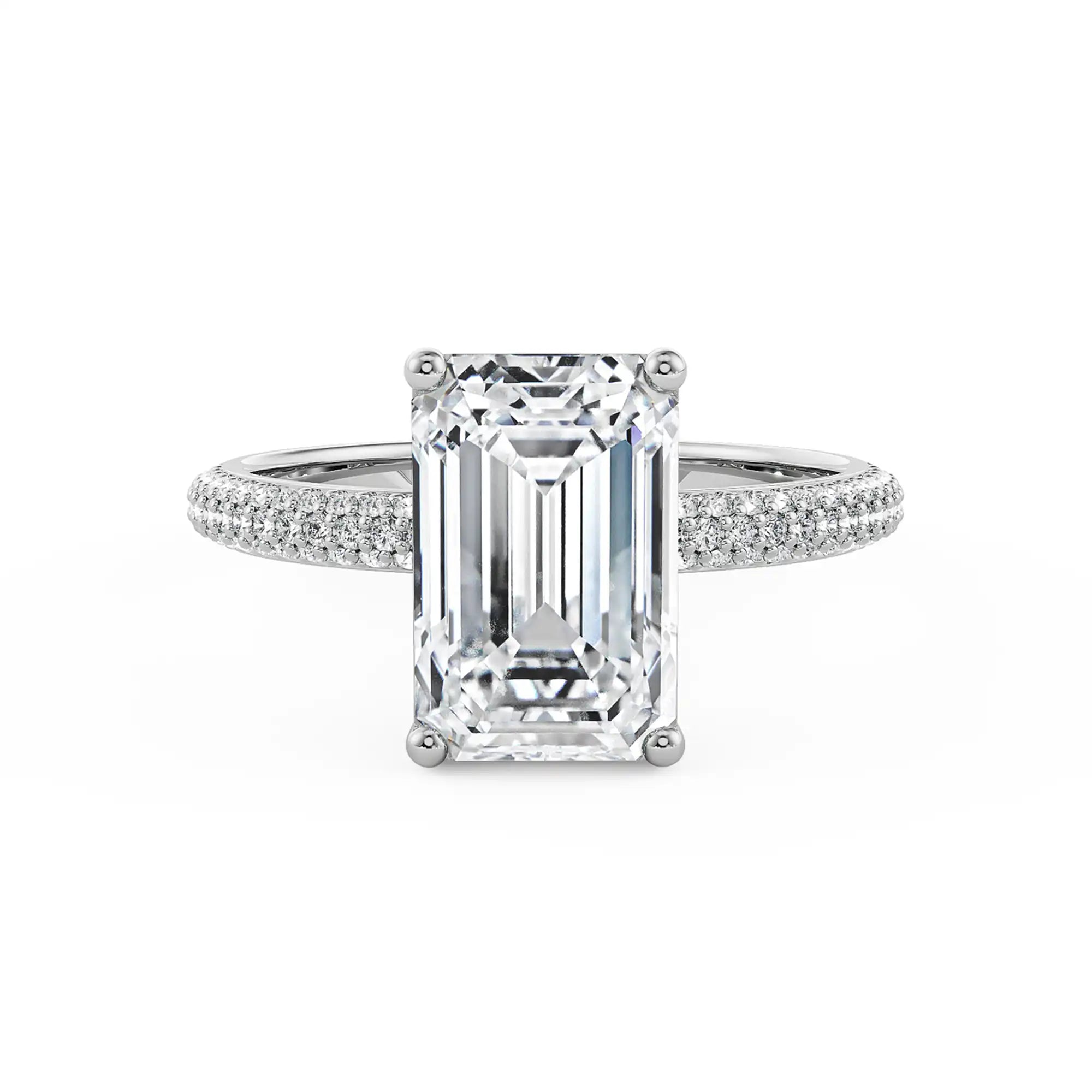 Vintage Glamour Radiant Diamond Ring front view