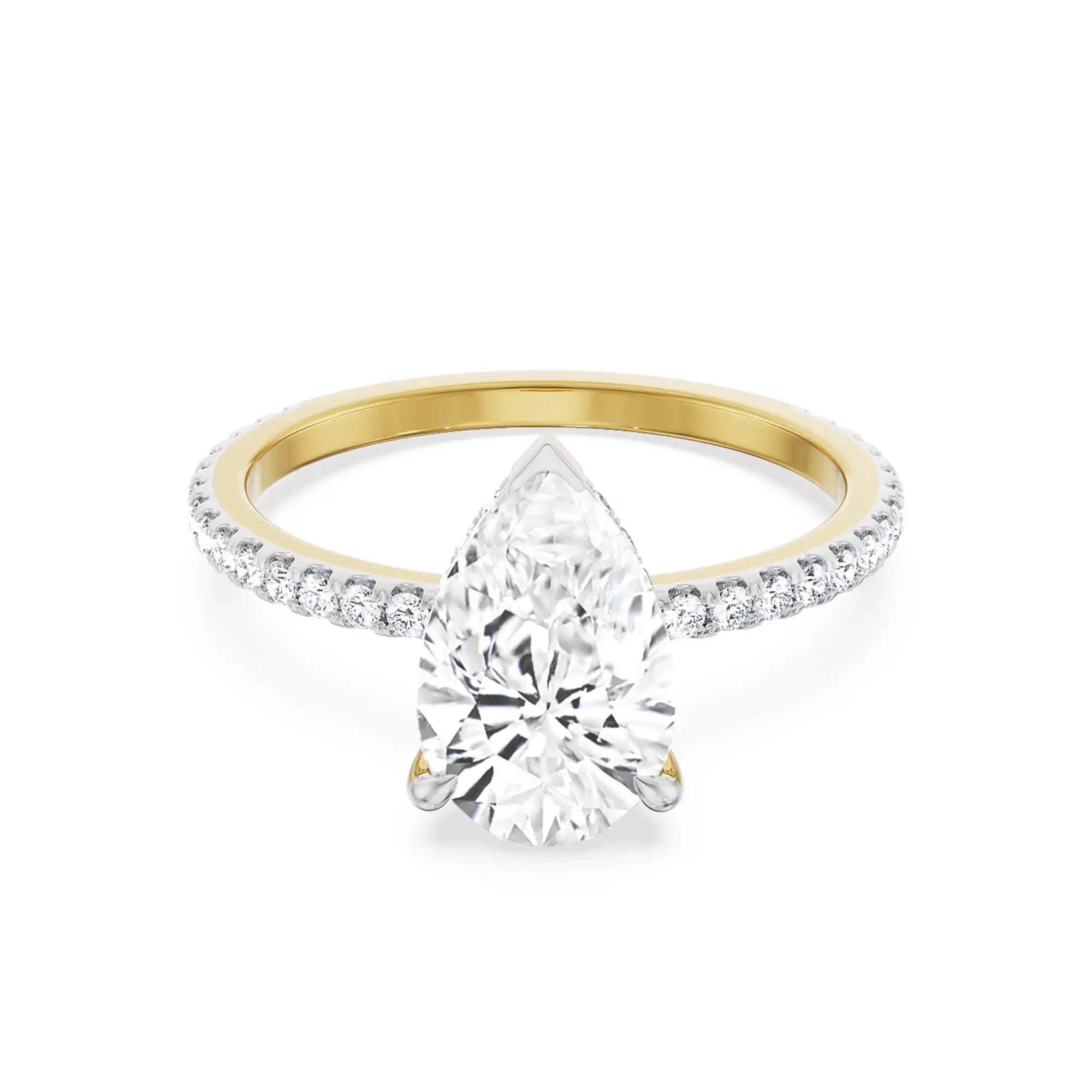 Vintage Pear Engagement Ring front view