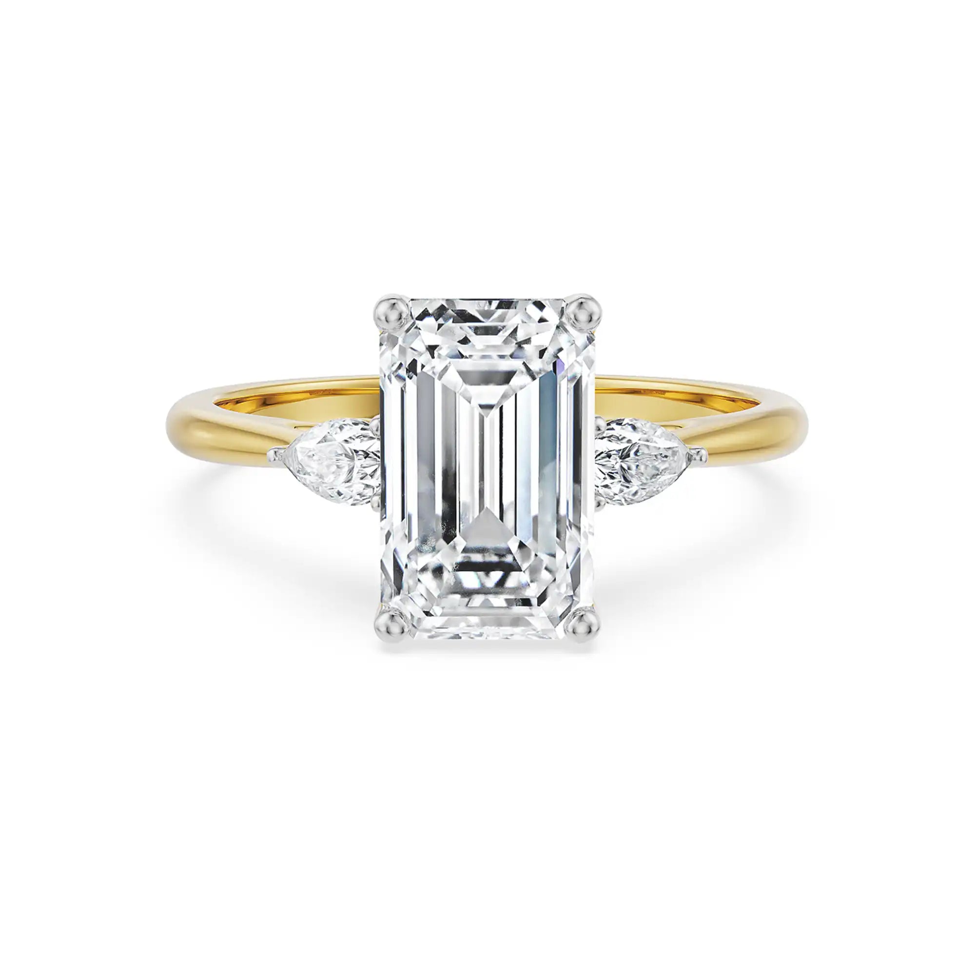 Three Stone Bridal Ring front view