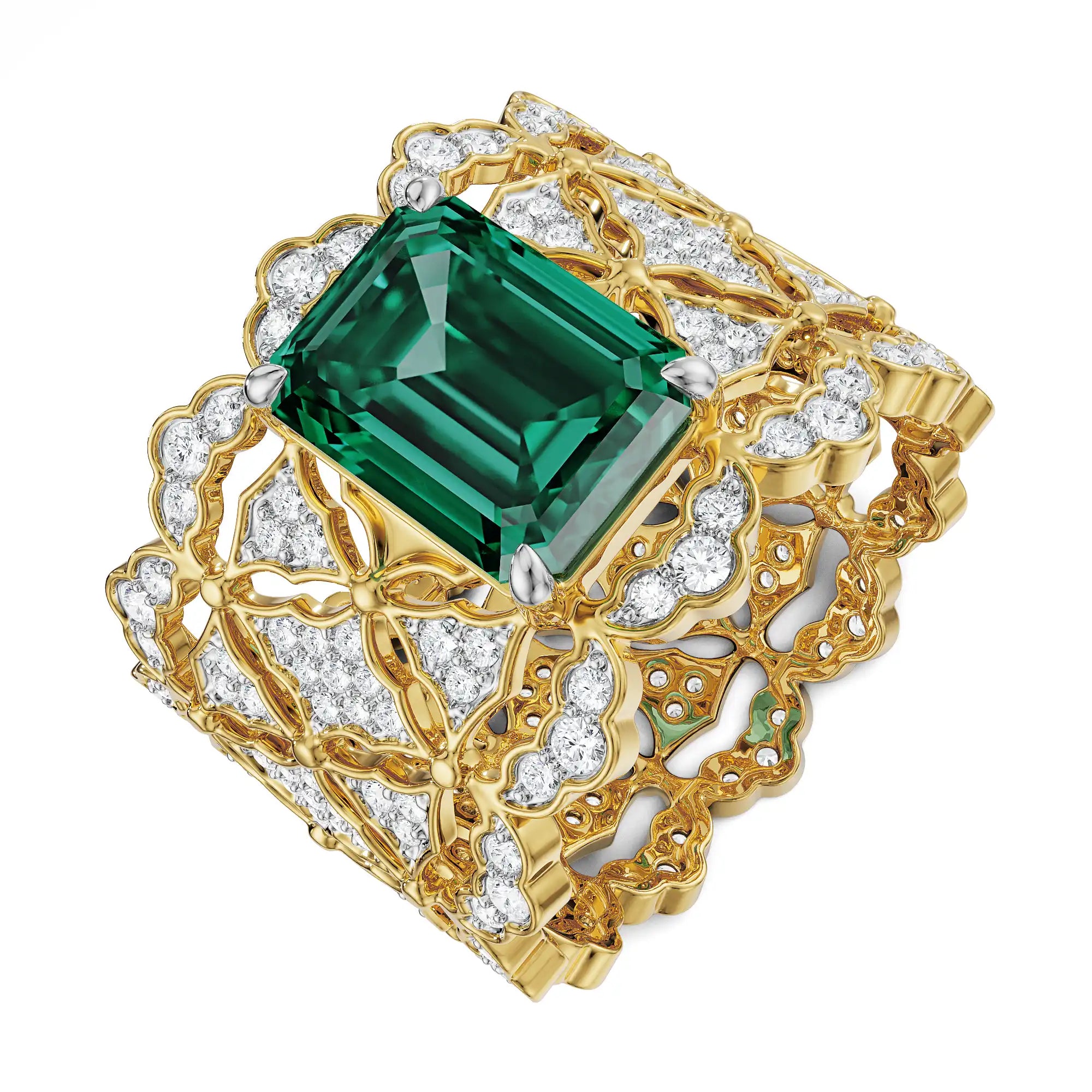 Royal Queen Majestic Lab Grown Diamond Ring - Top view