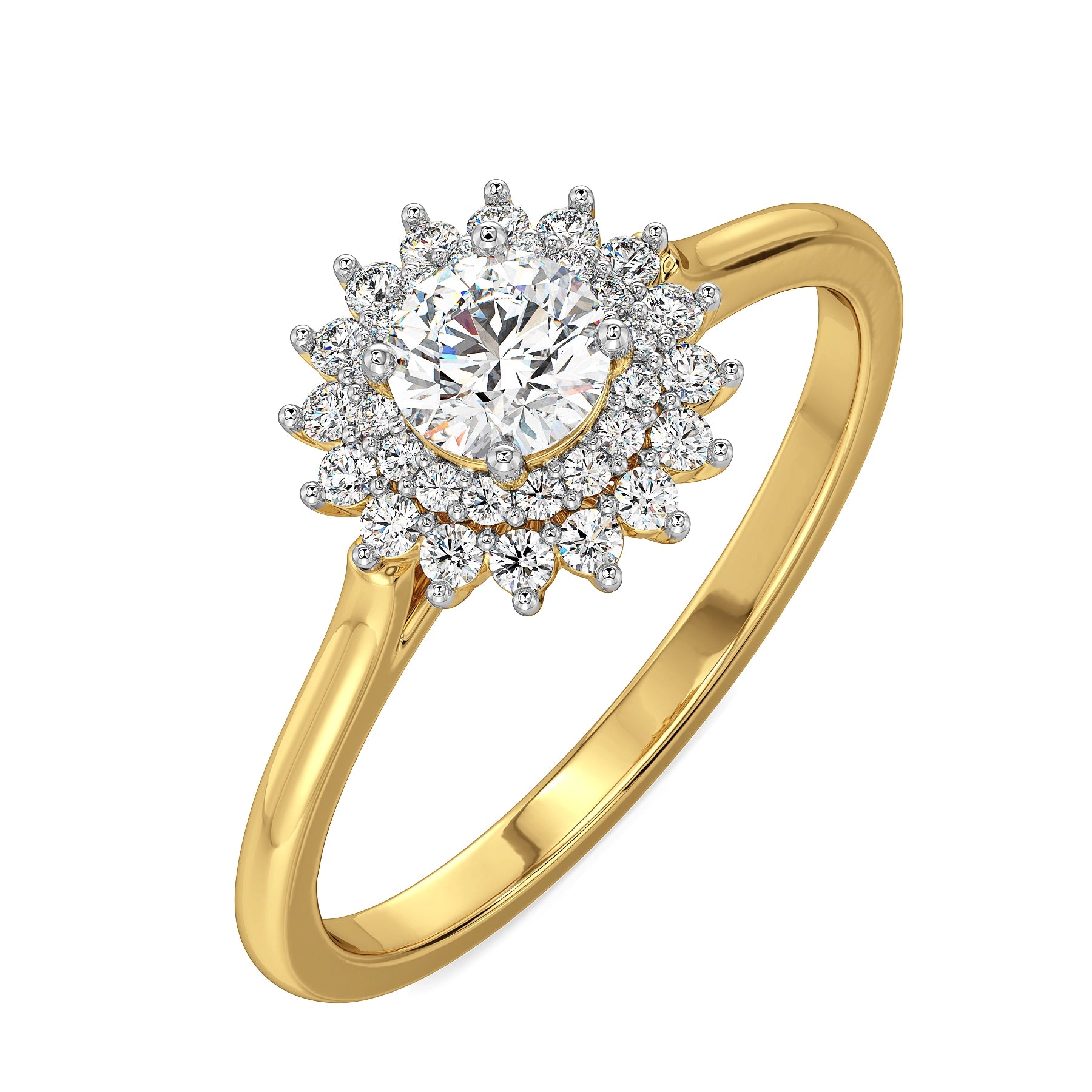 Blooming Nature Clustered Lab Grown Diamond Ring - Top view