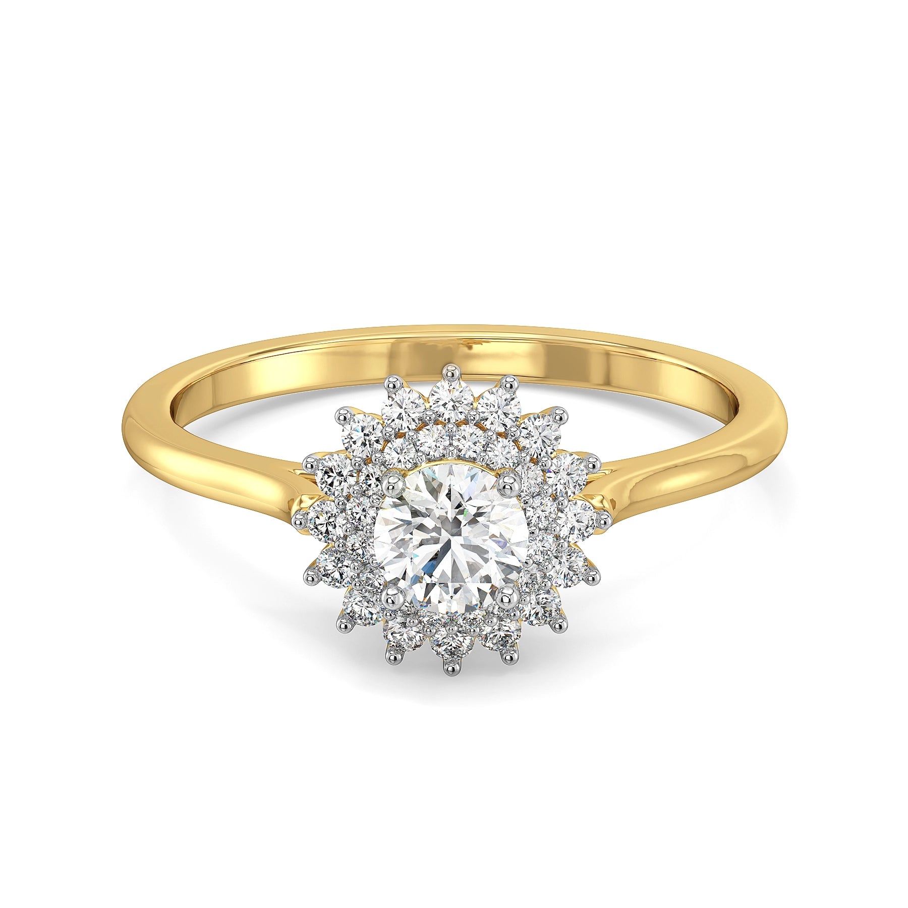 Blooming Nature Clustered Lab Grown Diamond Ring - Front view