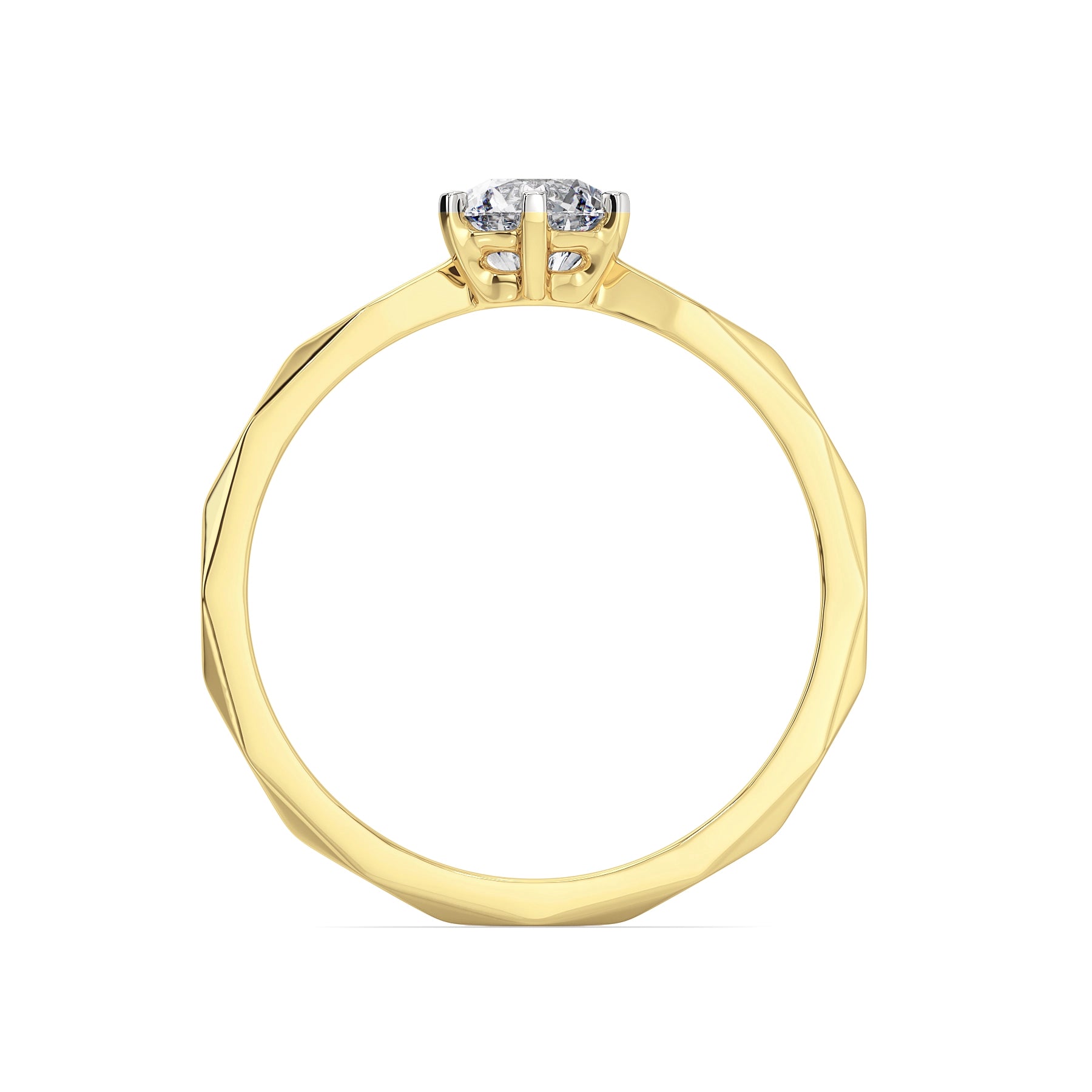 Krita 0.5 CT Lab Grown Diamond Solitaire Ring- Back view