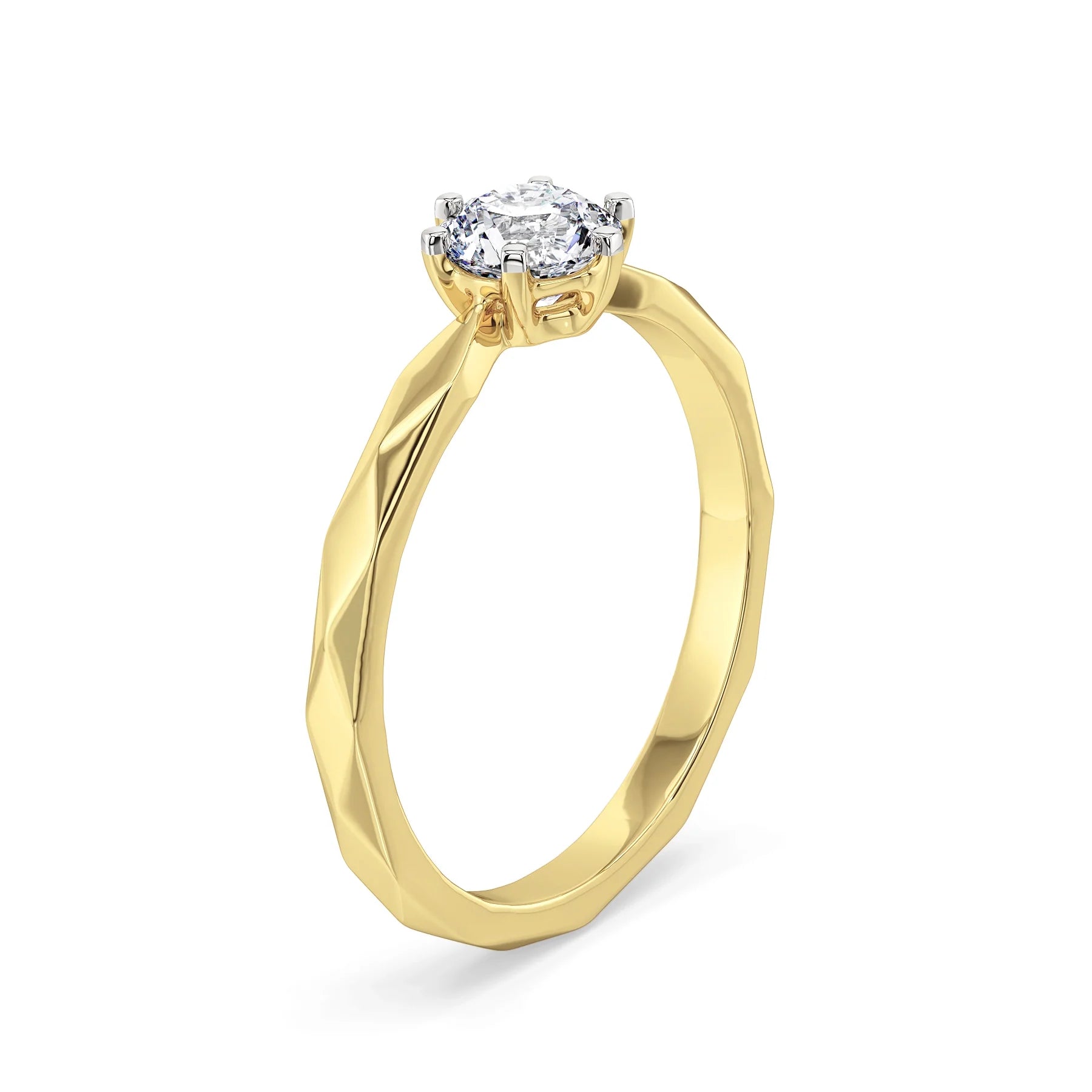 Krita 0.5 CT Lab Grown Diamond Solitaire Ring- Side view in 9KT