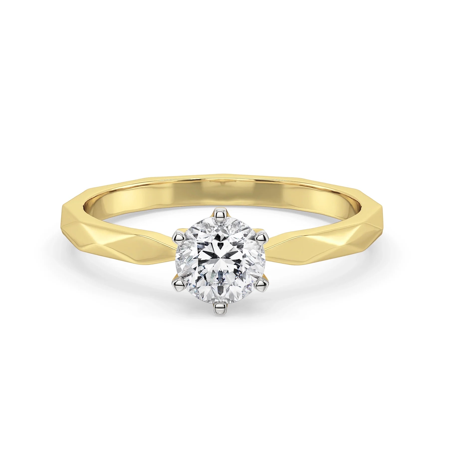 Krita 0.5 CT Lab Grown Diamond Solitaire Ring- Front view in 9KT