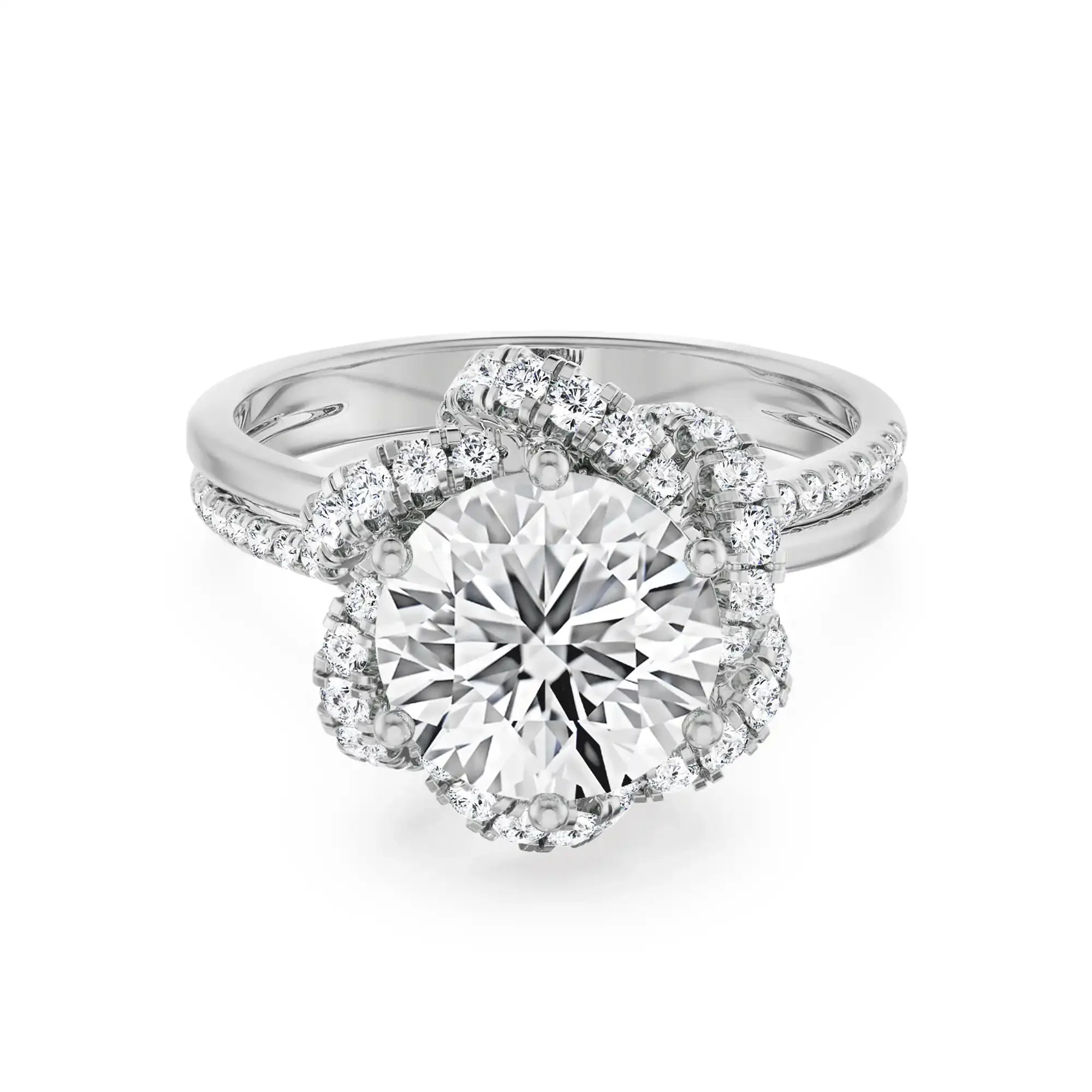 Entwine Lab Grown Diamond Ring- front view in 9KT