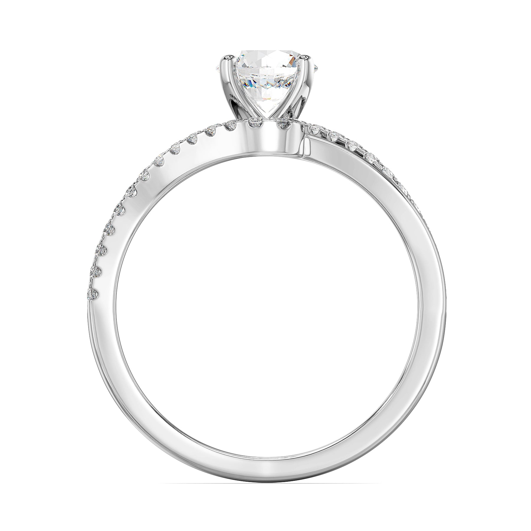 Noir Lab Grown Diamond Engagement Ring- Back View