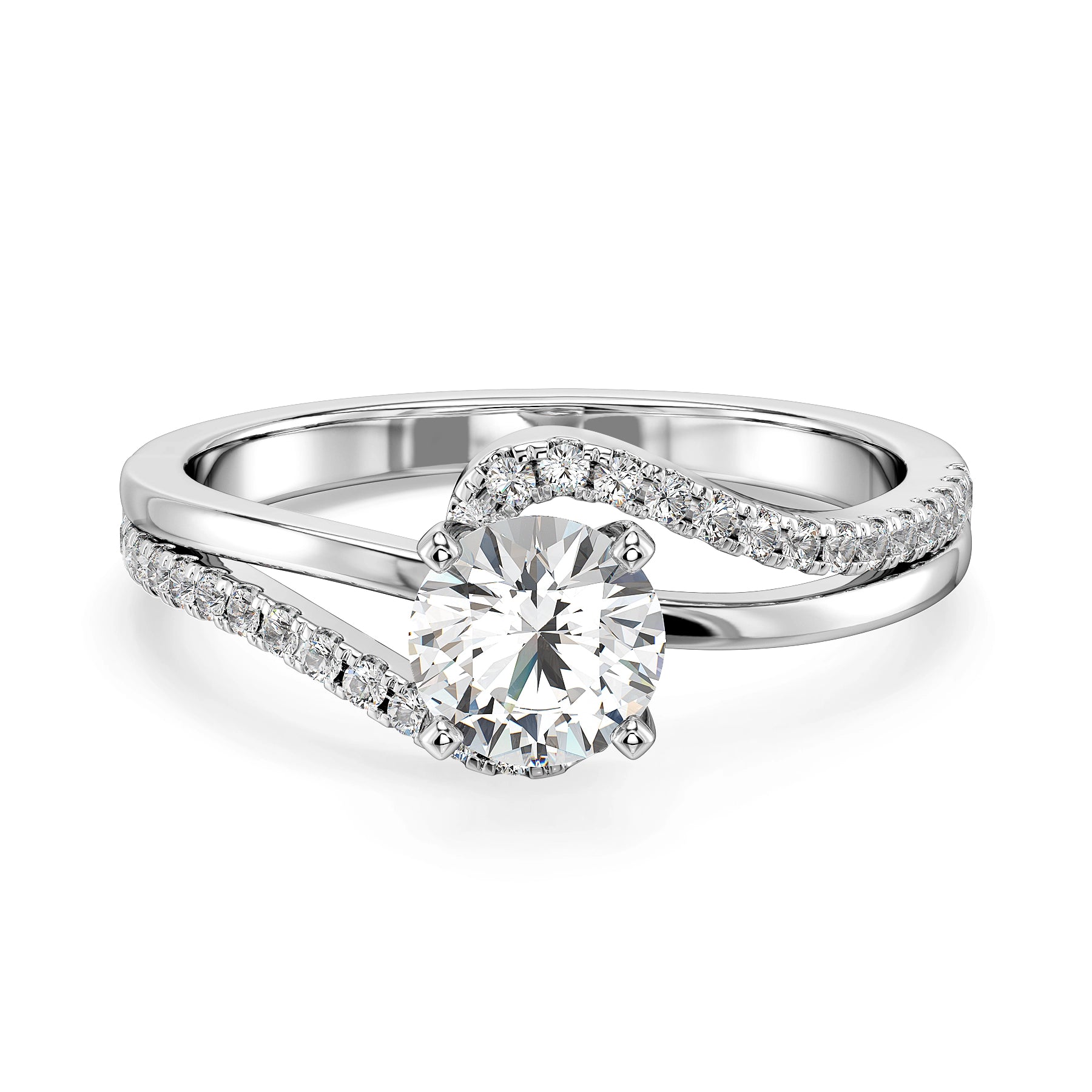 Noir Lab Grown Diamond Engagement Ring - Front view