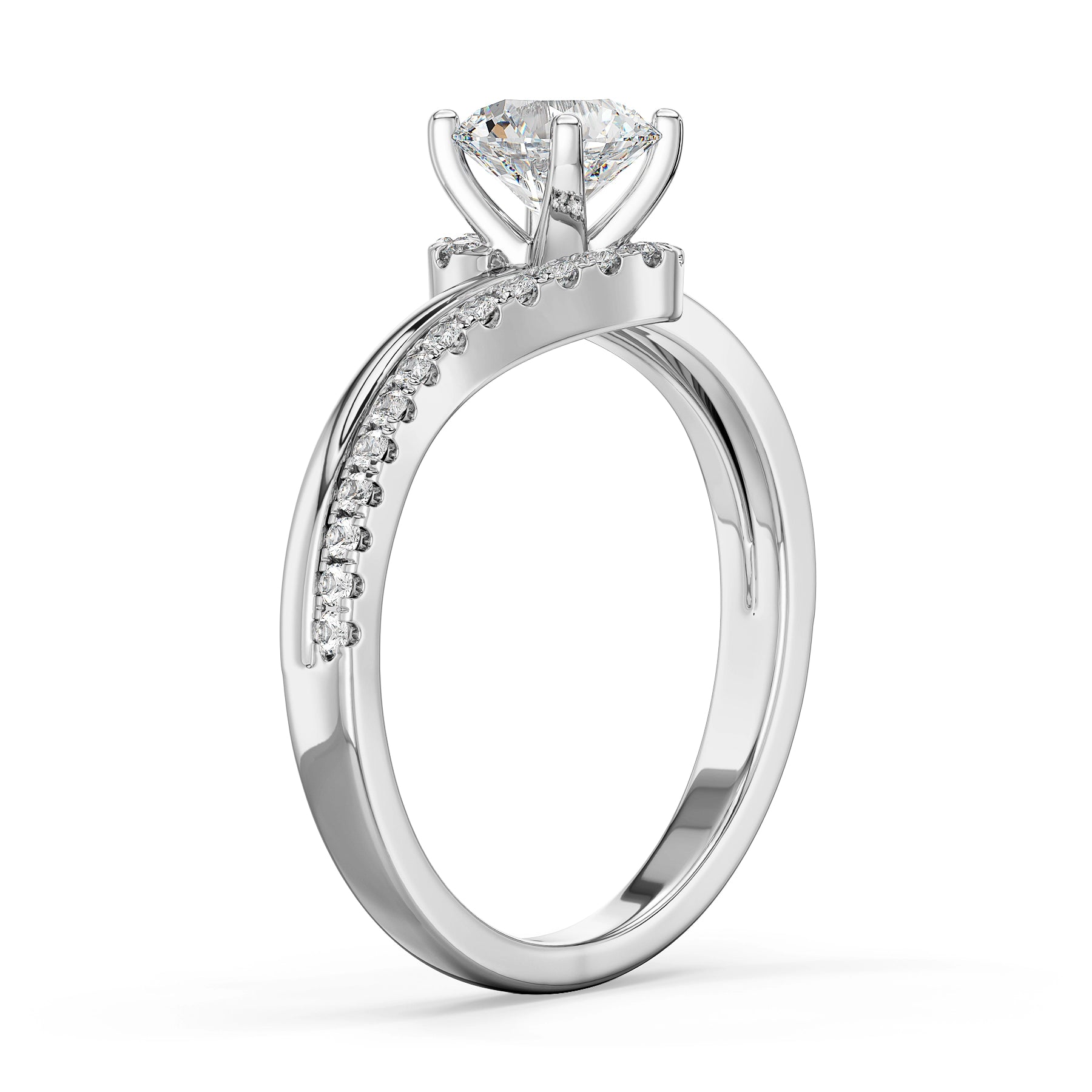 Noir Lab Grown Diamond Engagement Ring - Side view
