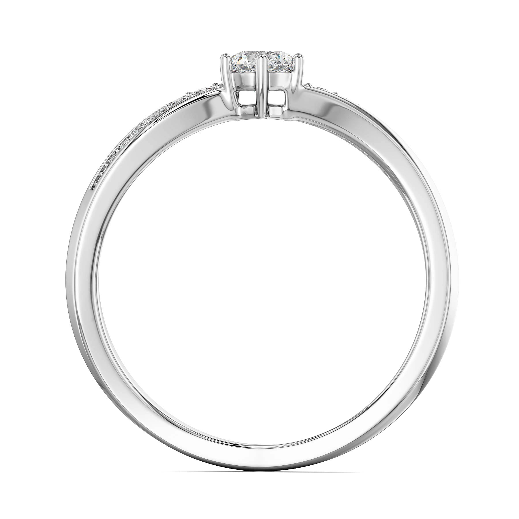 Kira Lab Grown Diamond Engagement Ring - Back view