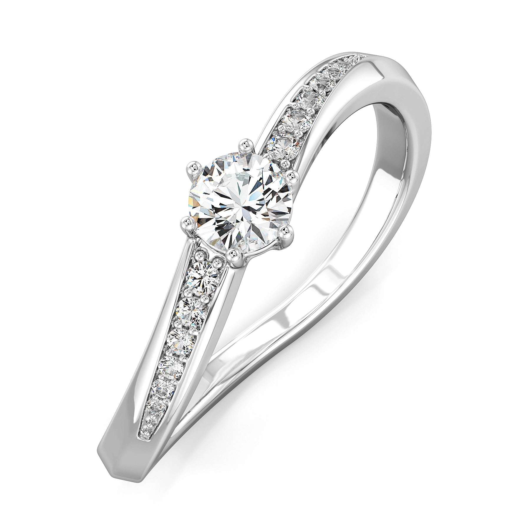 Kira Lab Grown Diamond Engagement Ring - Top view
