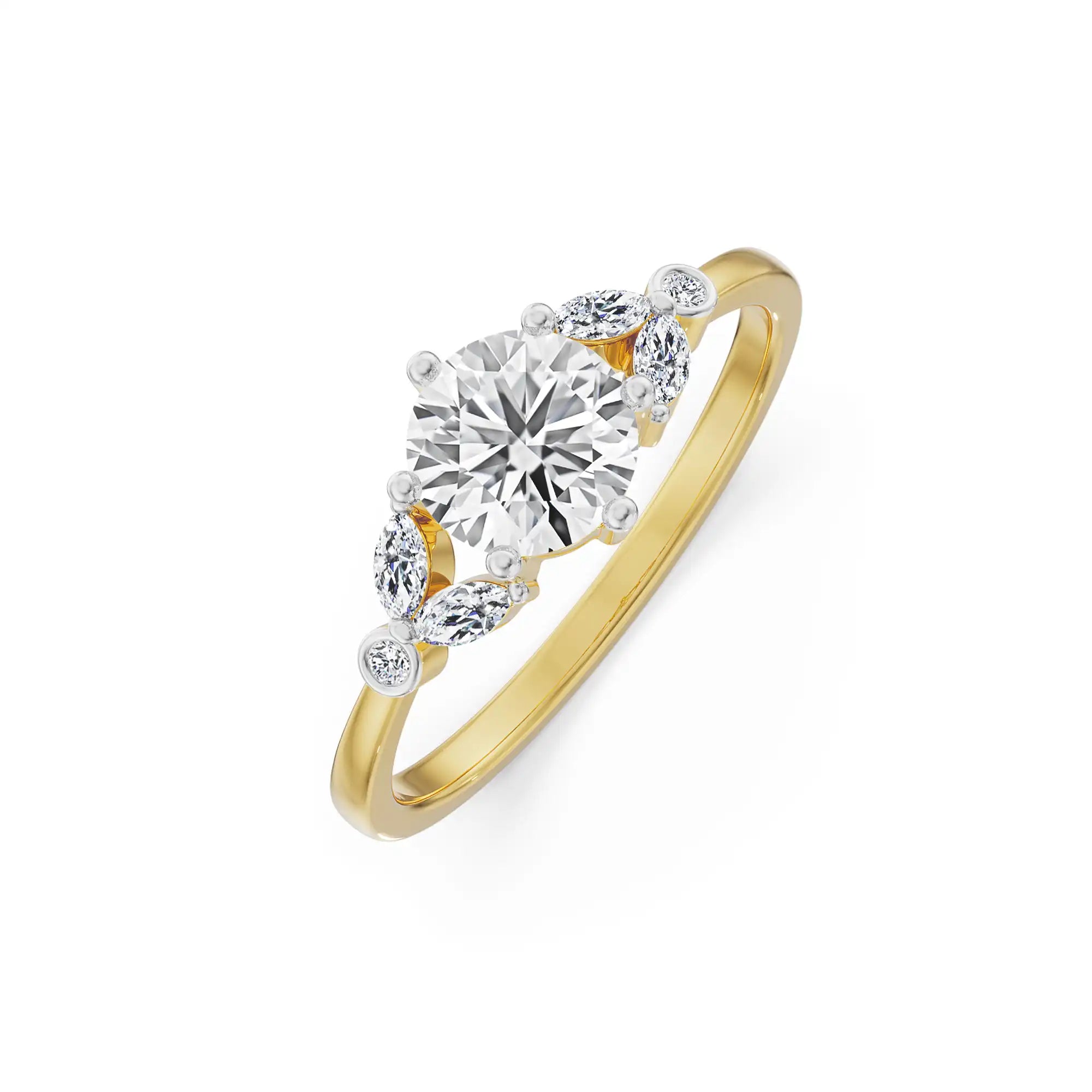 Ethera Lab Grown Diamond Engagement Ring- Top View
