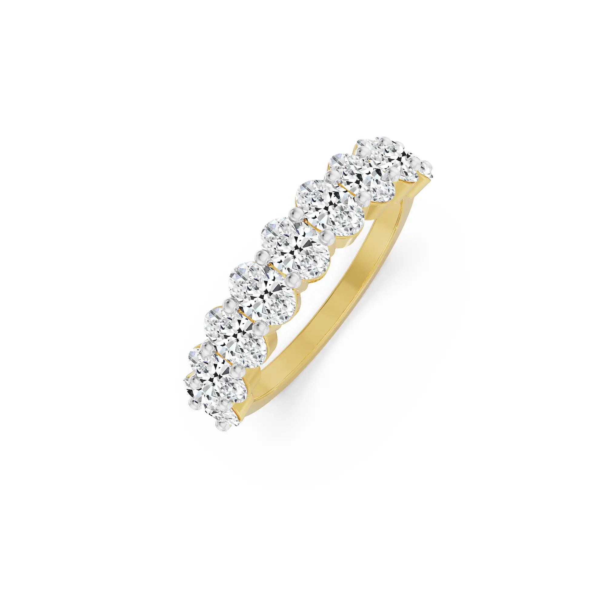 Bex Oval Lab Grown Diamond Eternity Band - Top view