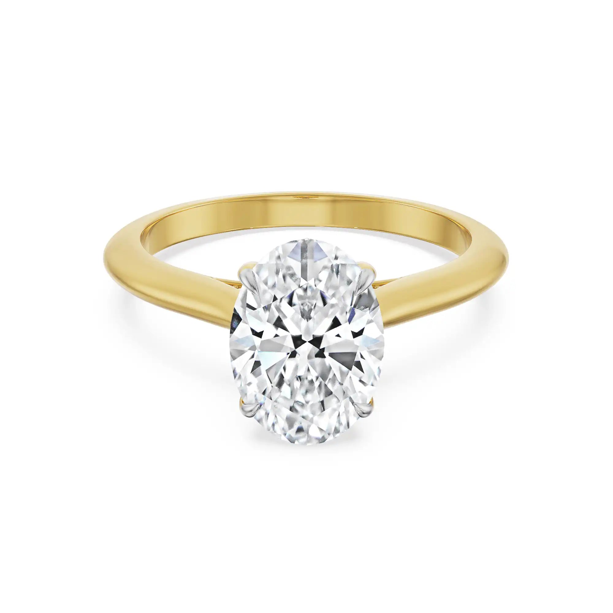 1.5 Carat Oval Lab Grown Diamond Engagement Ring- Front view