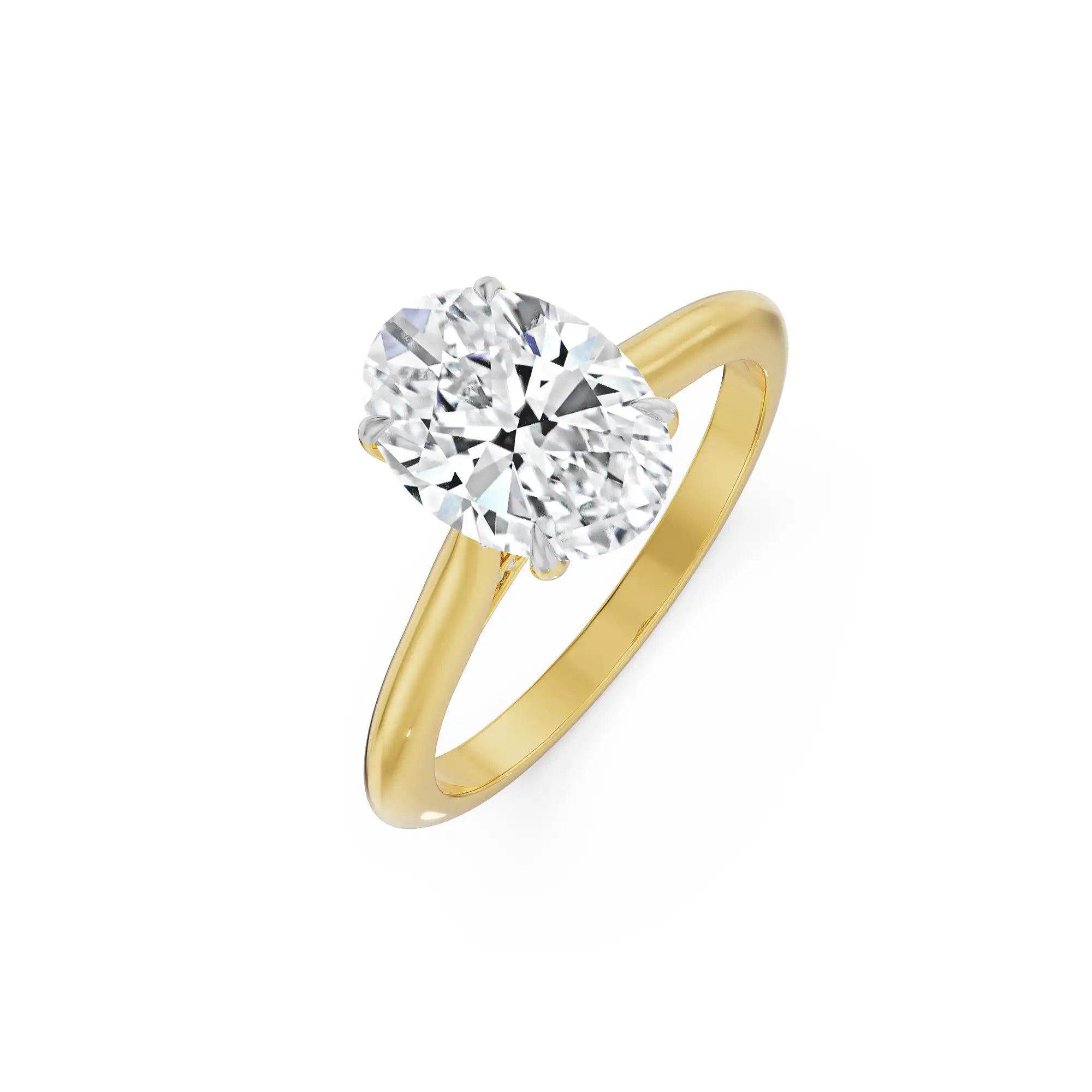 1.5 Carat Oval Lab Grown Diamond Engagement Ring- Top view