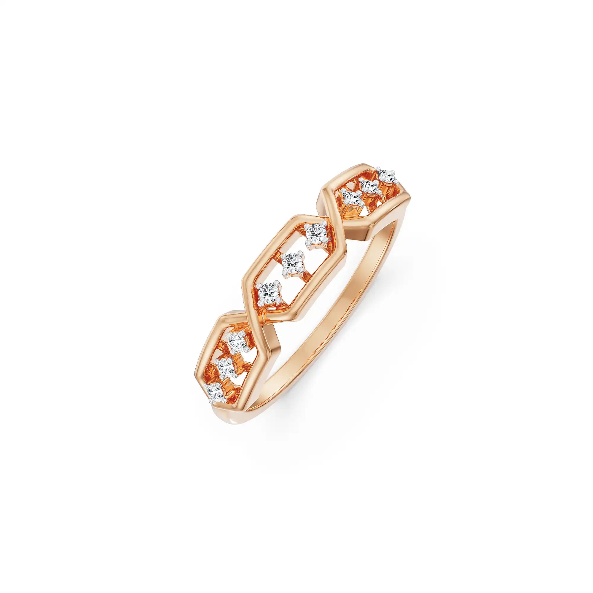 Eternally Linked Diamond Band top view