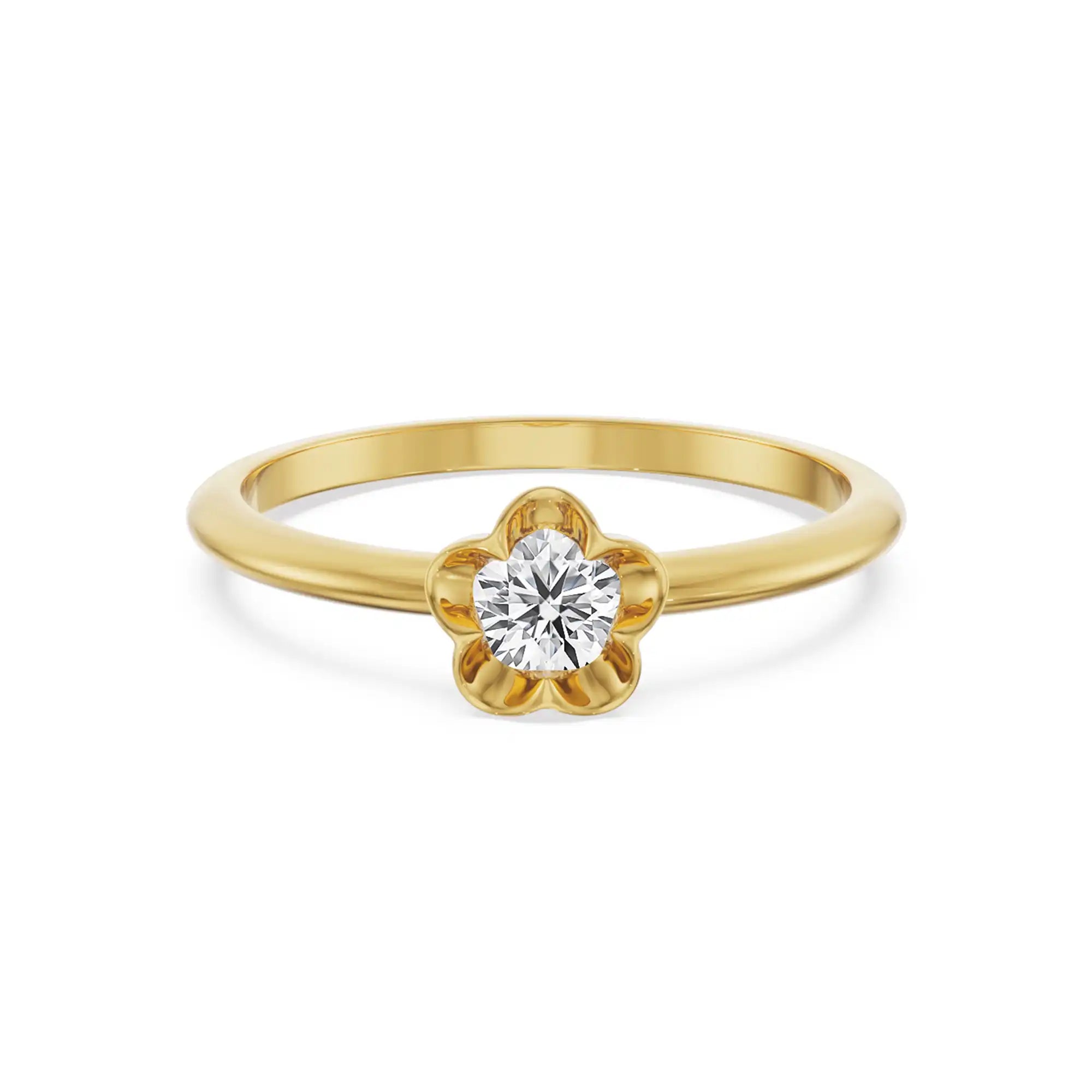 Floral Bloom Diamond Ring front view