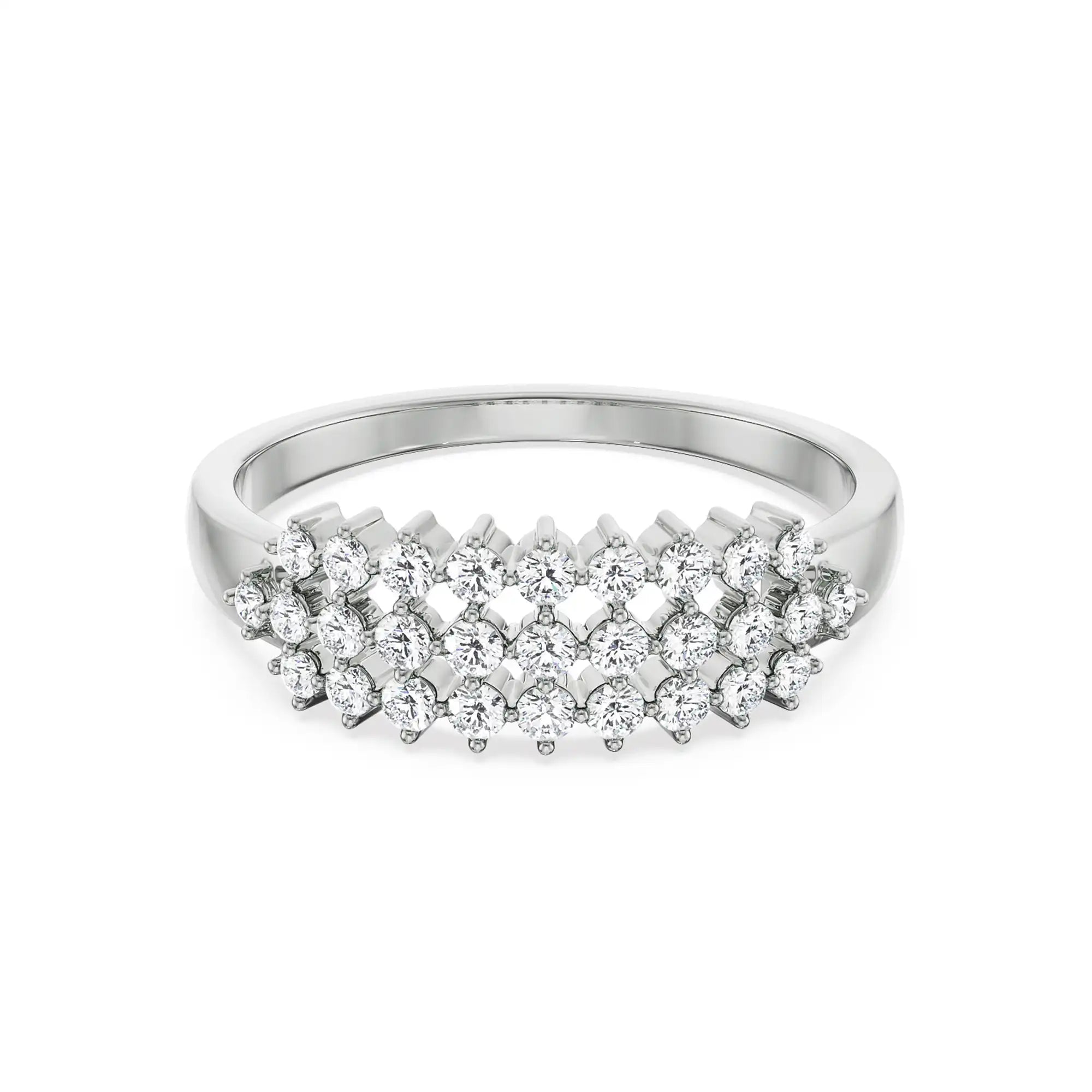 Clustered Ramona Diamond Band- Front view