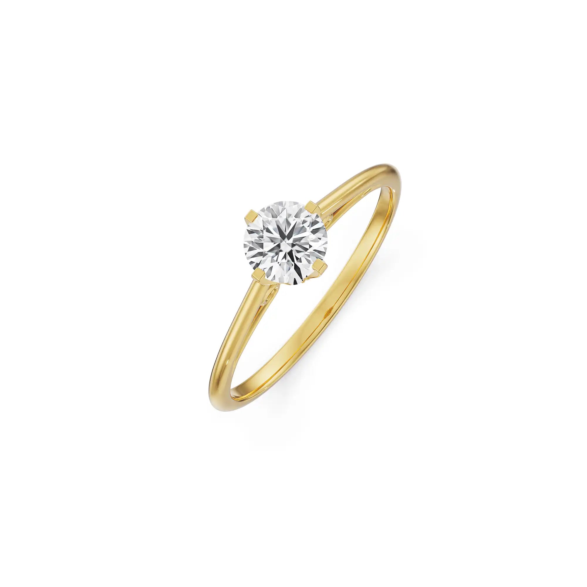 Vintage Solitaire Ring top view